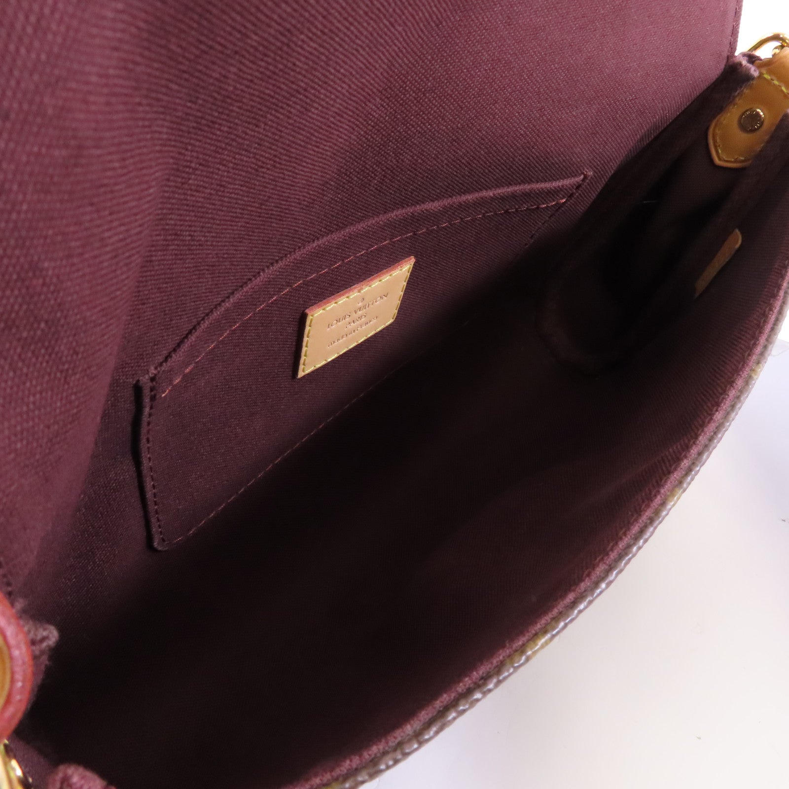 LOUIS VUITTON Monogram Faveorite MM金扣手挽肩背兩用袋棕色