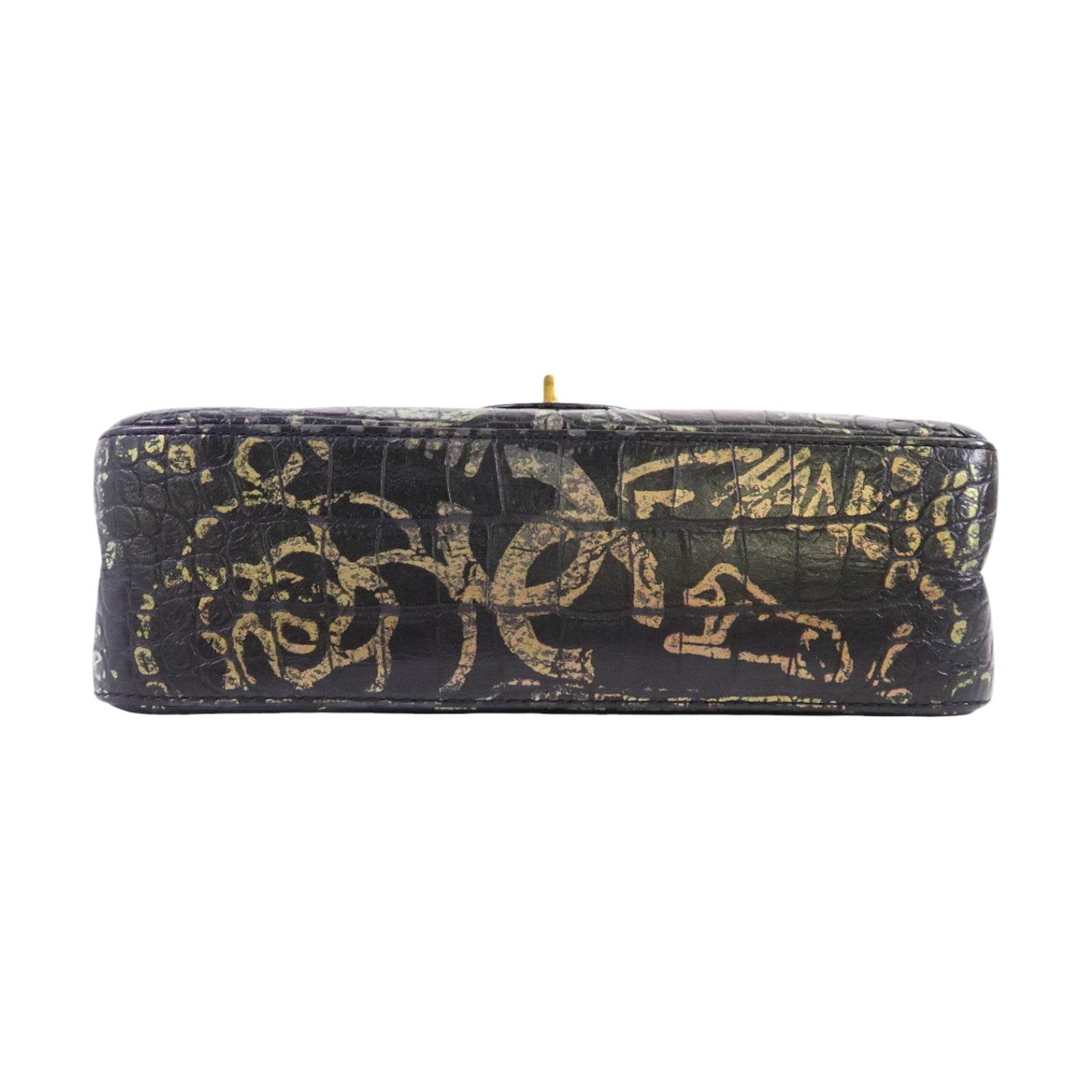 CHANEL 牛皮皮革2.55 Graffiti Reissue金扣鏈帶肩背袋