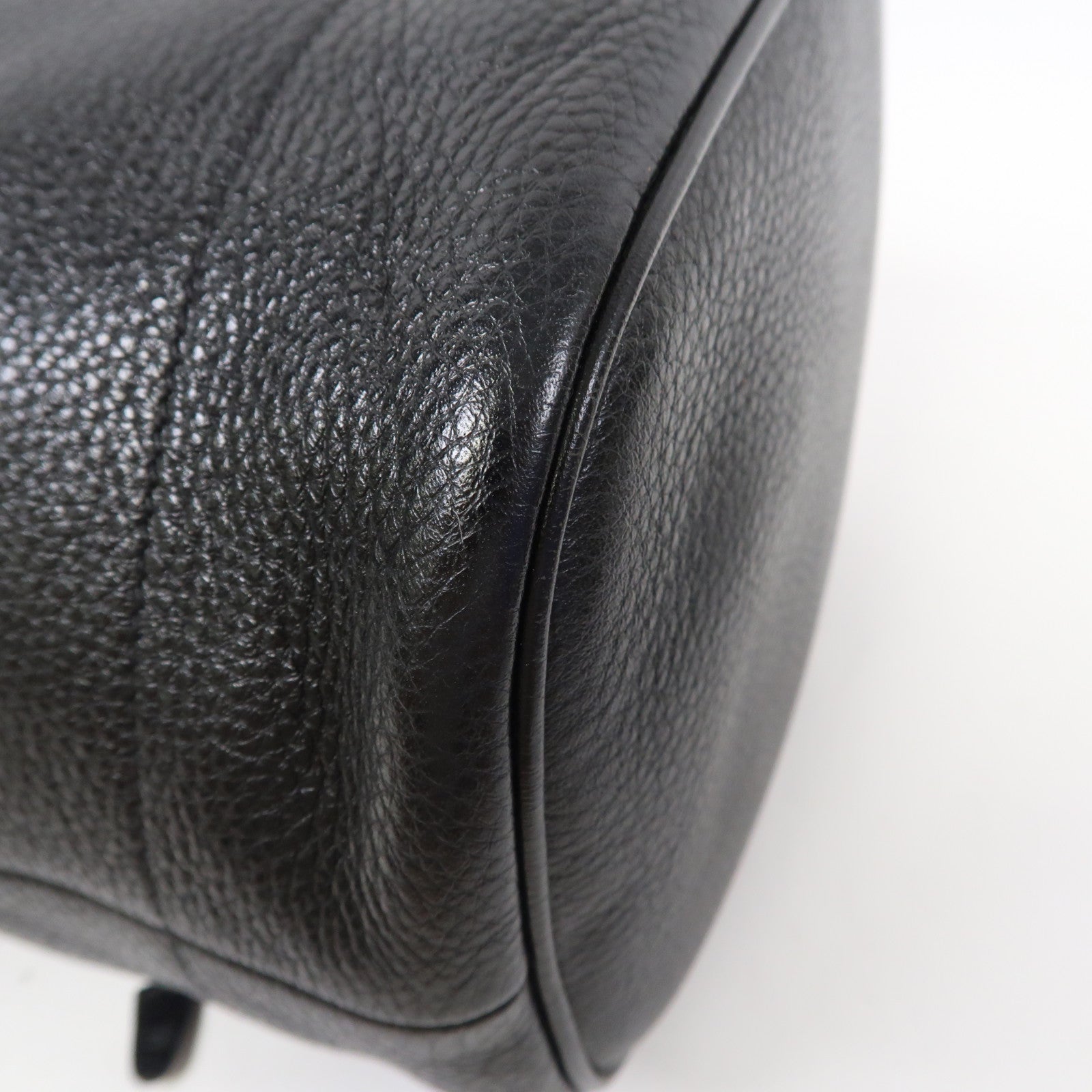 PRADA 牛皮皮革2 Way Shoulder金扣手挽肩背兩用袋黑色