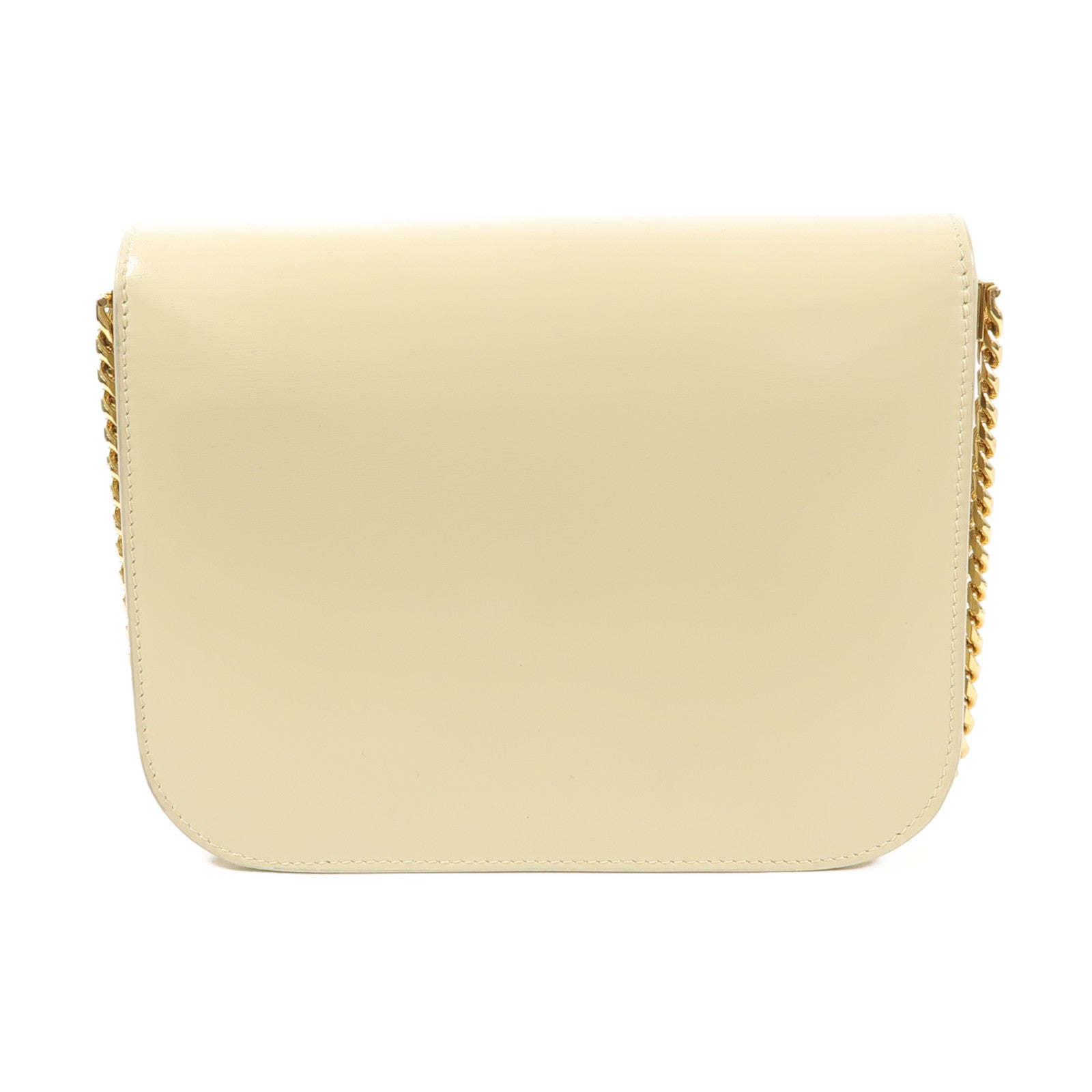 CELINE 牛皮皮革Teen Triomphe In Shiny金扣鏈帶肩背袋