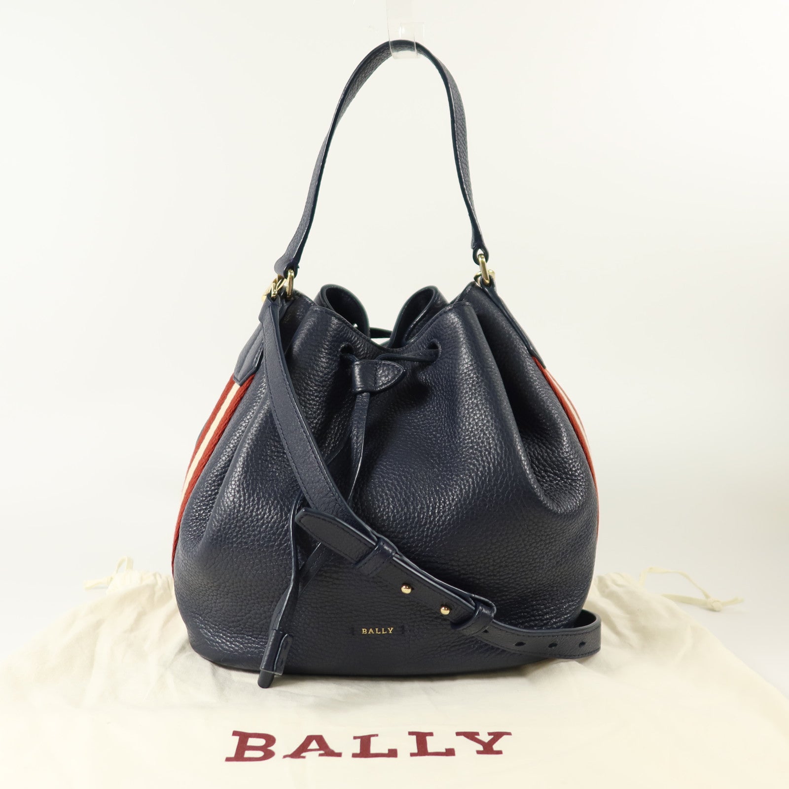 BALLY 牛皮皮革2Way Shoulder Bag金扣手挽肩背兩用袋