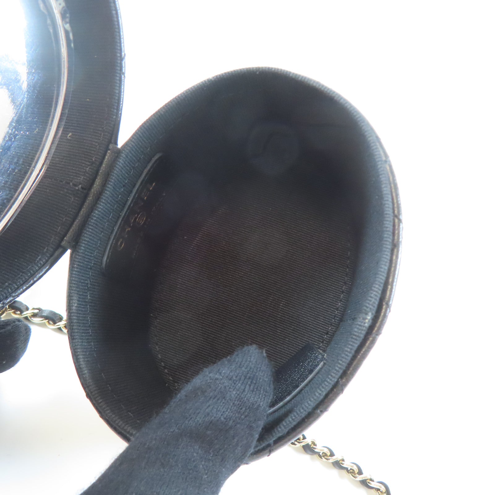 CHANEL 【激減優惠】菱格牛皮皮革Chain Shoulder金扣鏈帶肩背袋黑色