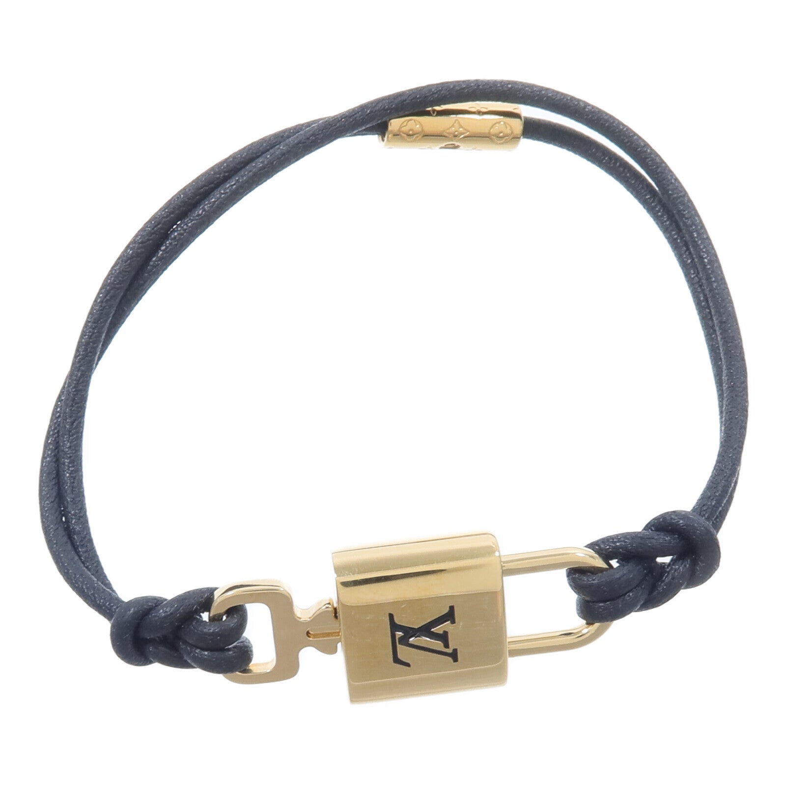 LOUIS VUITTON 金屬/牛皮皮革Padlock Bracelet手鏈