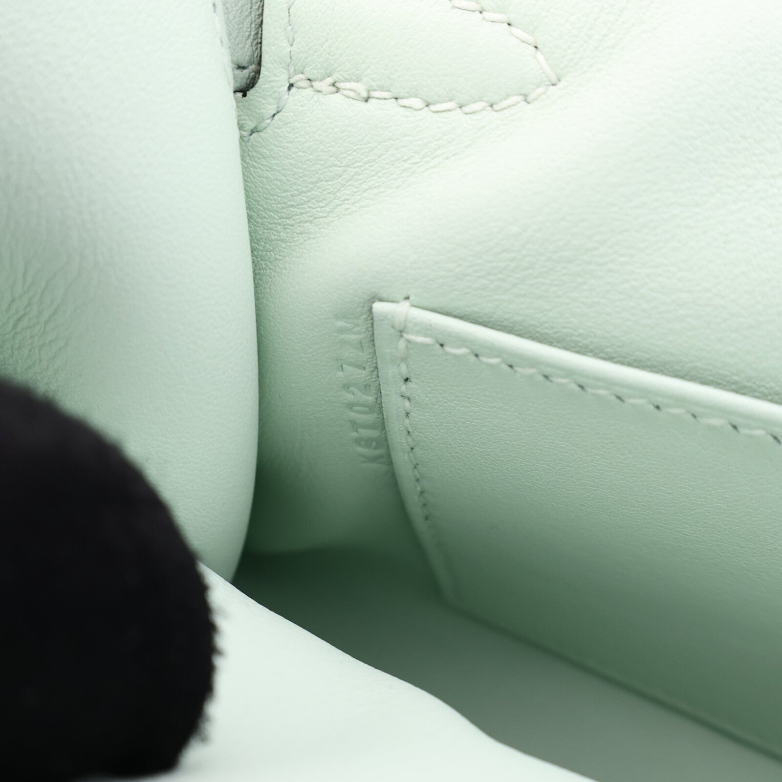 HERMES Swift皮革Kelly Pochette手挽袋Vert Fizz