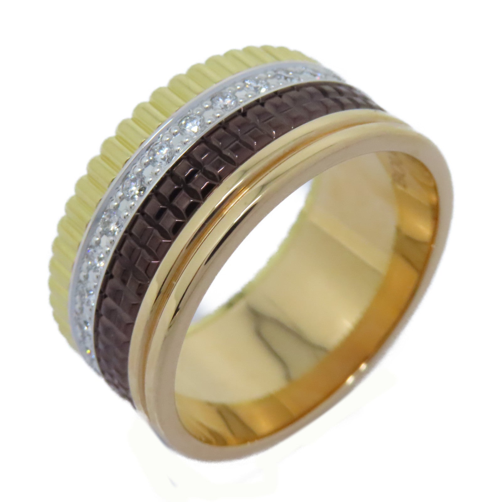 Boucheron 18K黃金/白金/玫瑰金Quatre Classique Ring戒指US#11.5
