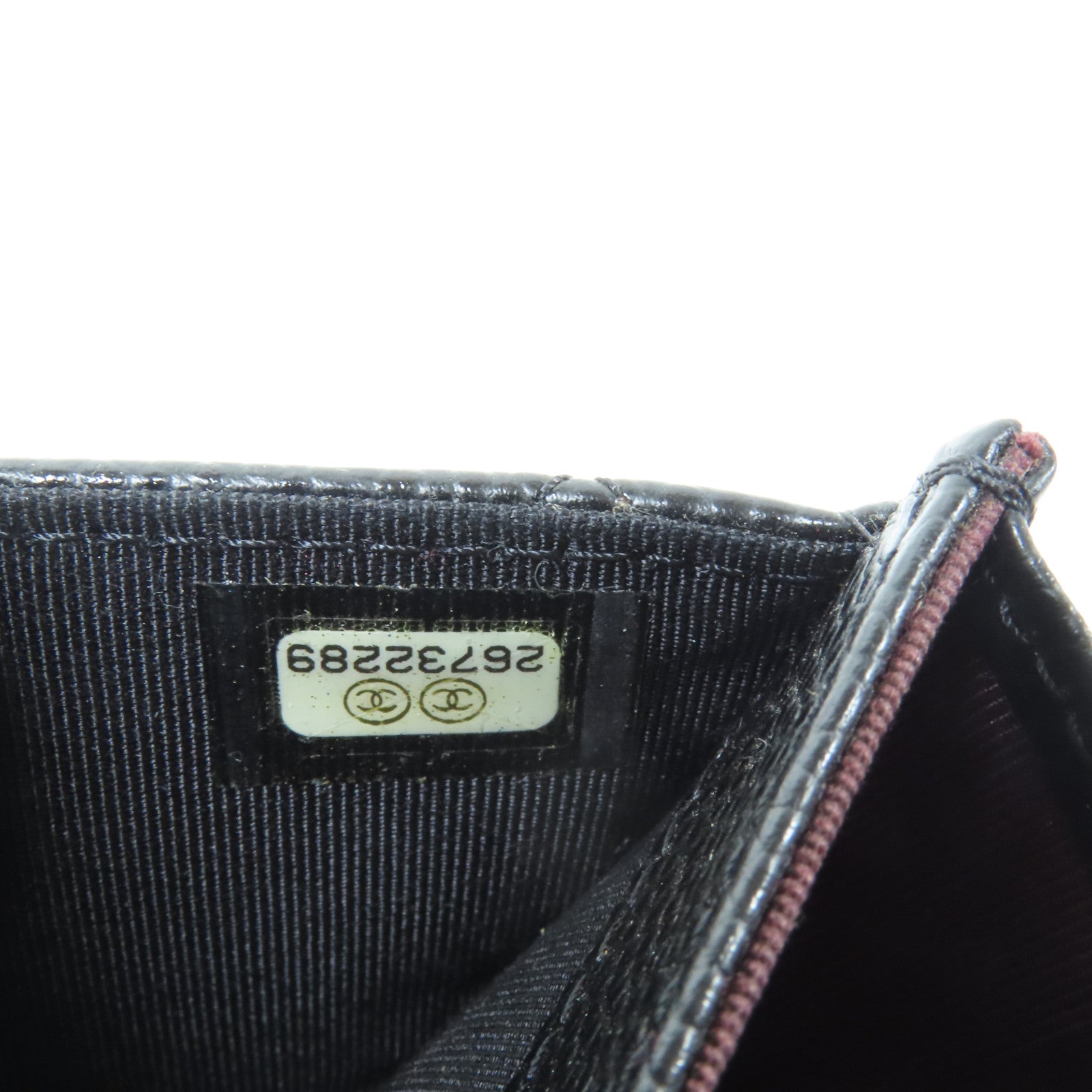 CHANEL 牛皮皮革Card Case銀扣卡片套