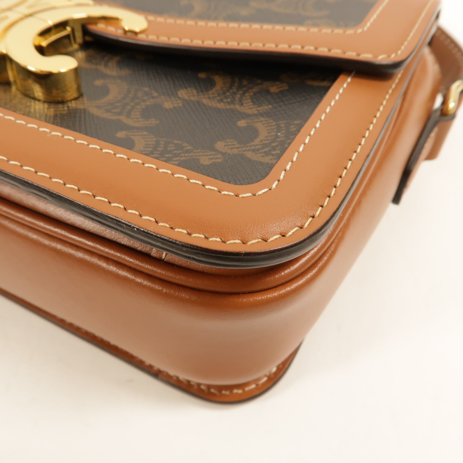 CELINE 塗層帆布Classique Triomphe Teen肩背袋