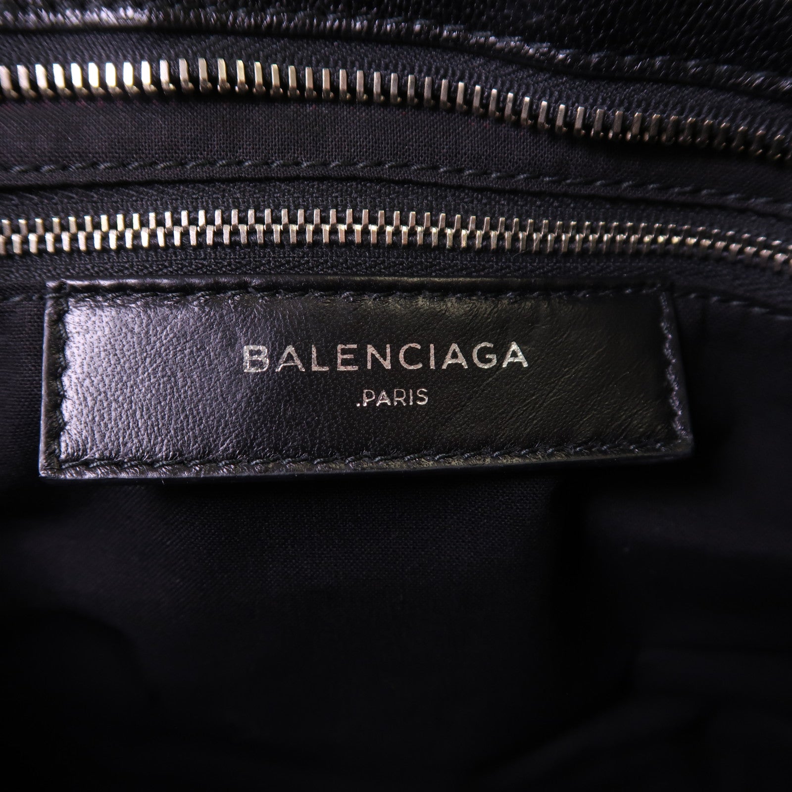 BALENCIAGA Chevre皮革City銀扣手挽肩背兩用袋
