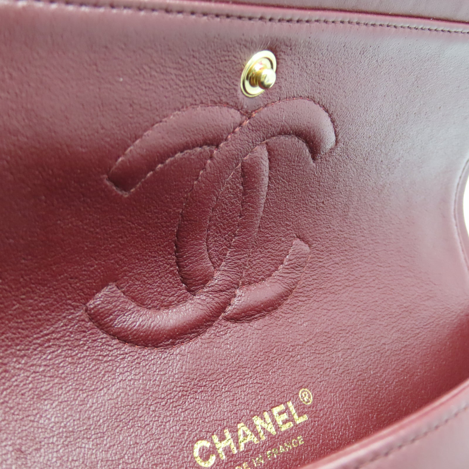 CHANEL 【清倉大減價】菱格羊皮皮革Classic Bag金扣鏈帶肩背袋