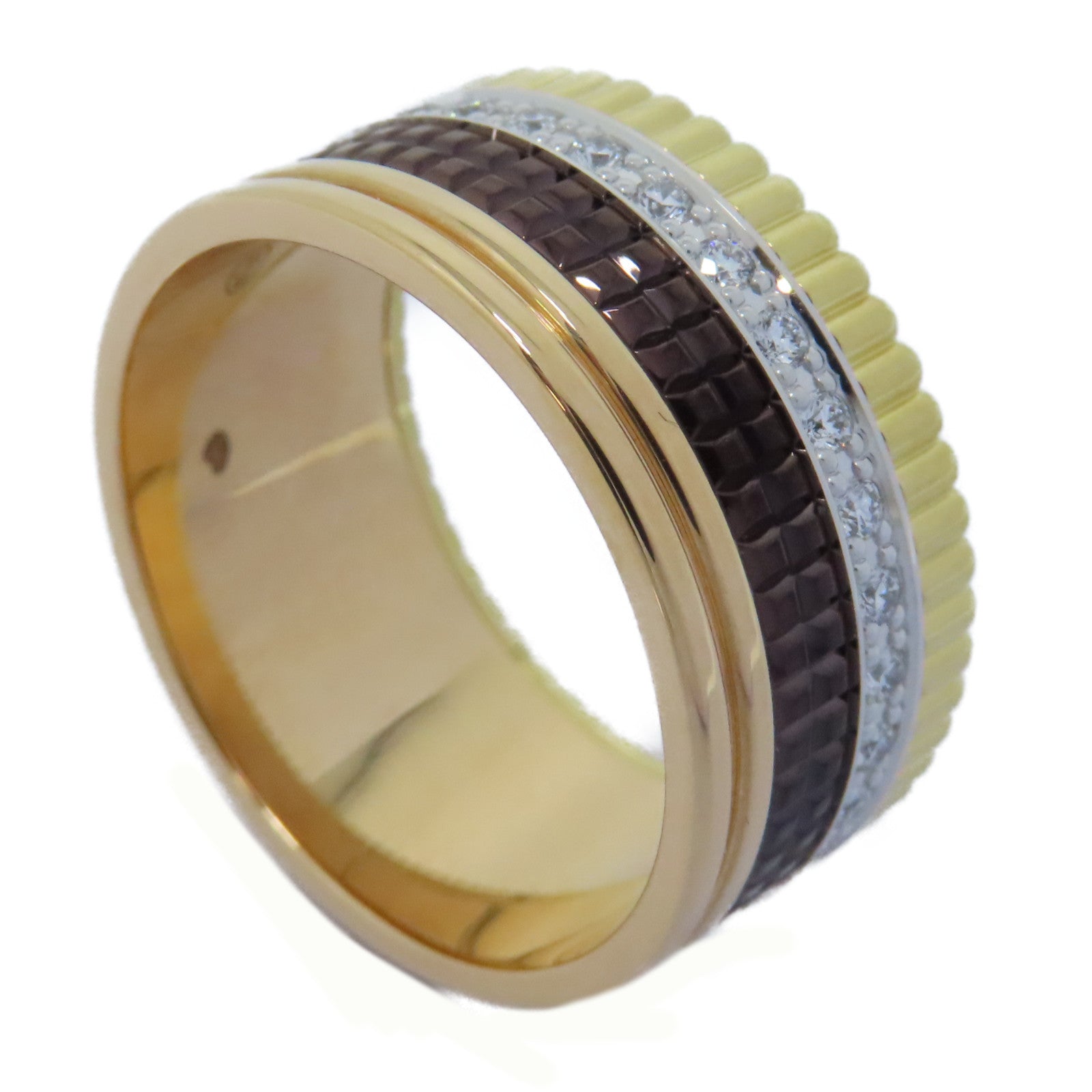 Boucheron 18K黃金/白金/玫瑰金Quatre Classique Ring戒指US#11.5
