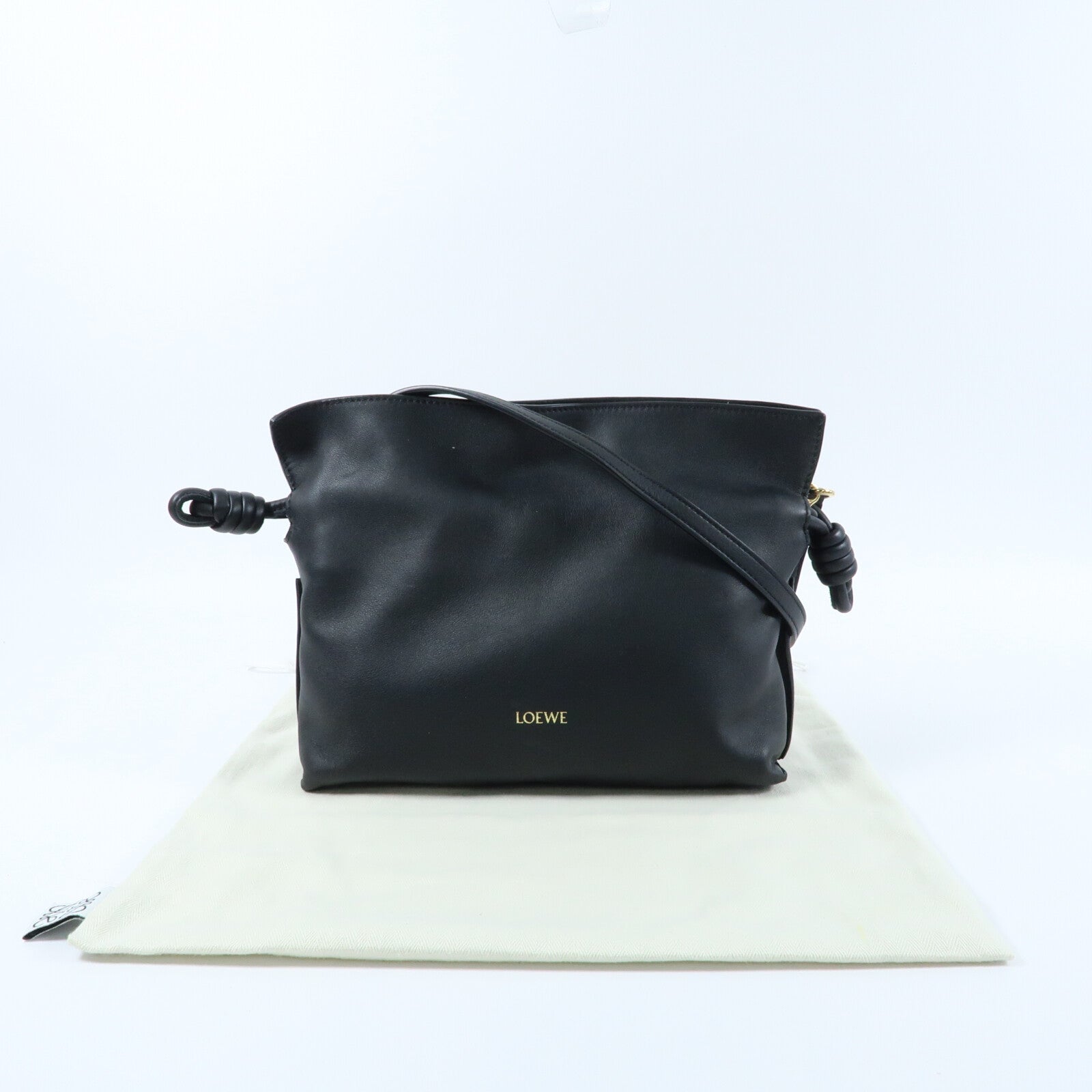LOEWE 牛皮皮革Mini Flamenco Clutch金扣肩背袋