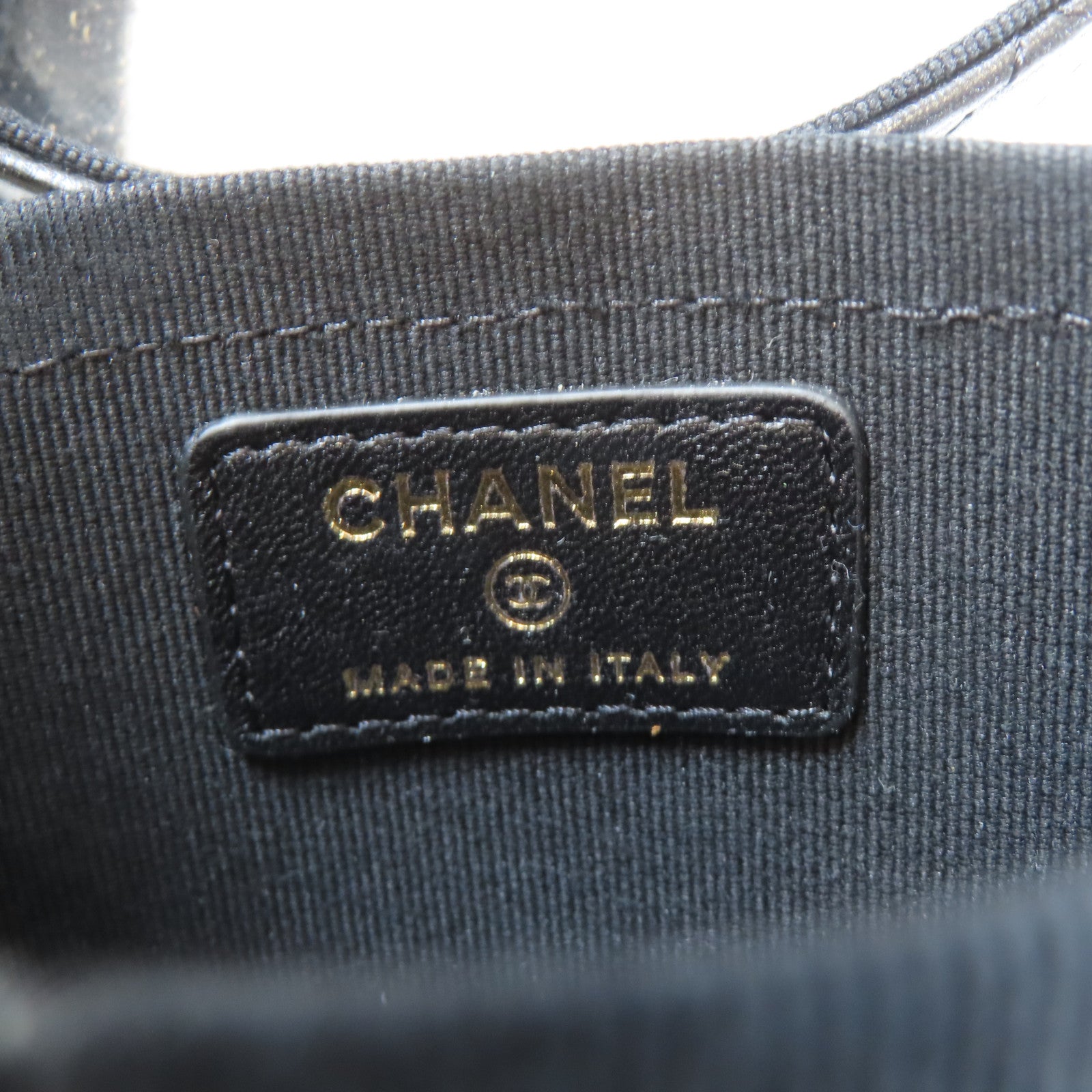 CHANEL 【激減優惠】菱格牛皮皮革Chain Shoulder金扣鏈帶肩背袋黑色