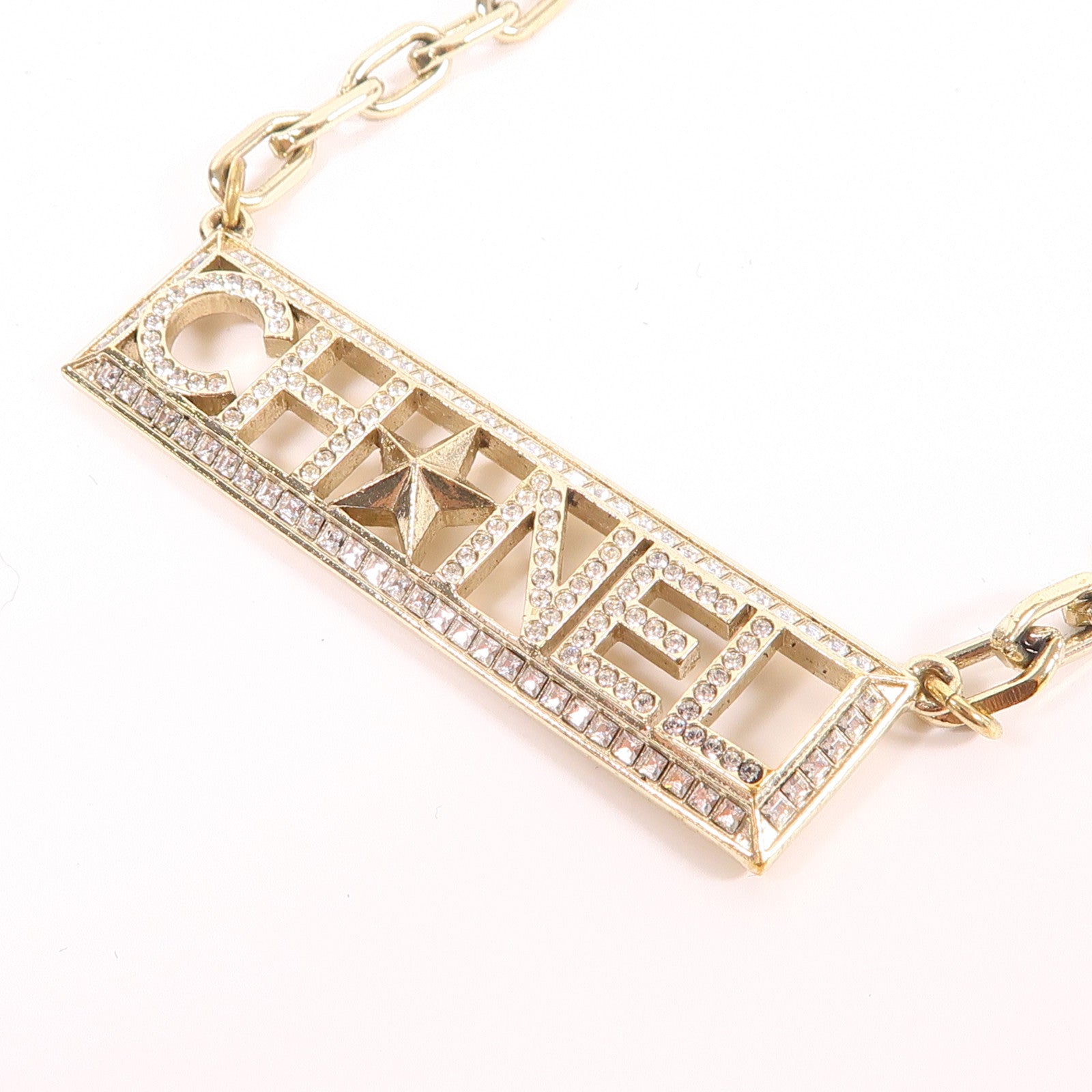 CHANEL CC Necklace A17C Metal Gold