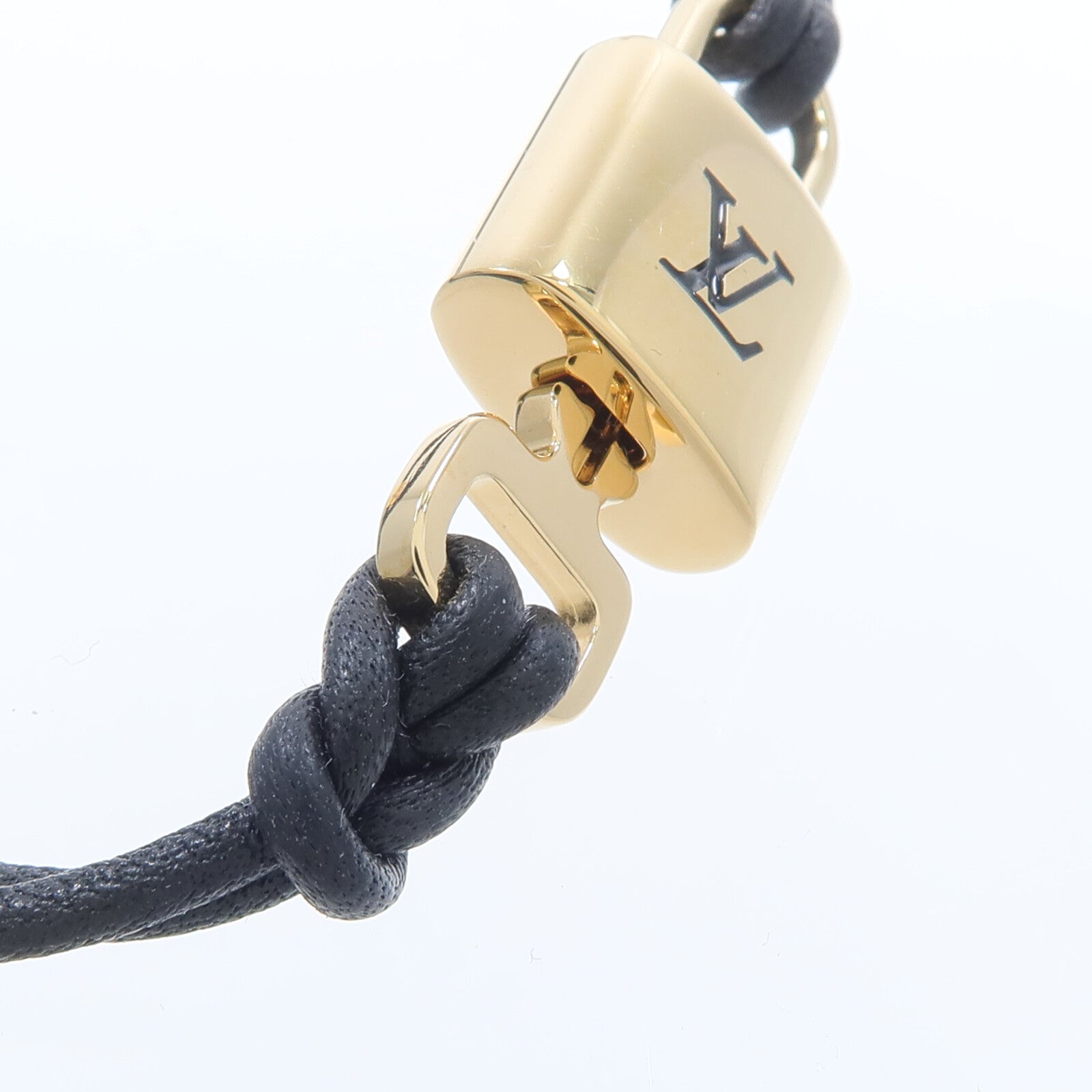 LOUIS VUITTON 金屬/牛皮皮革Padlock Bracelet手鏈