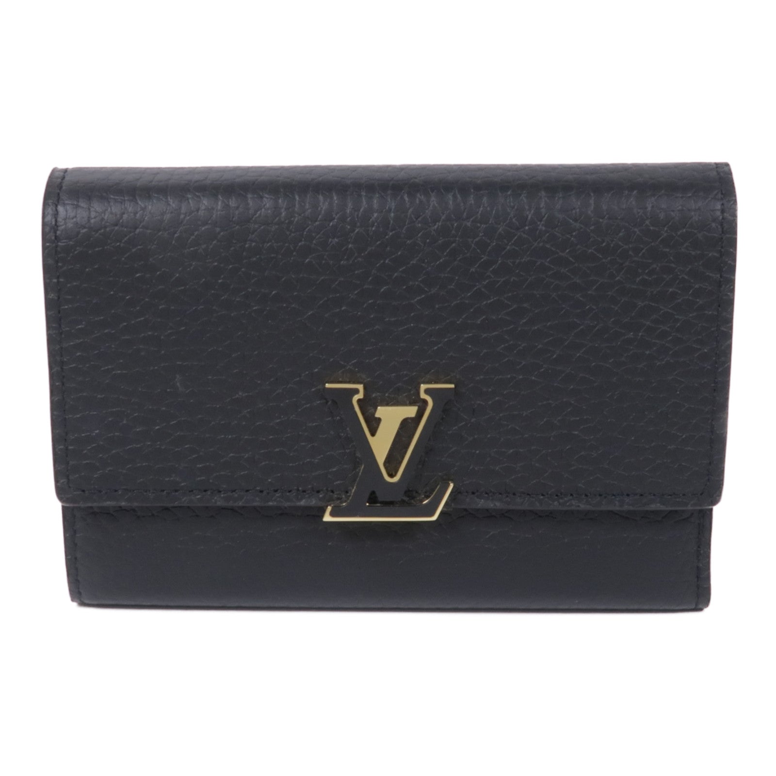 LOUIS VUITTON Taurillon Capucines Compact Wallet錢包