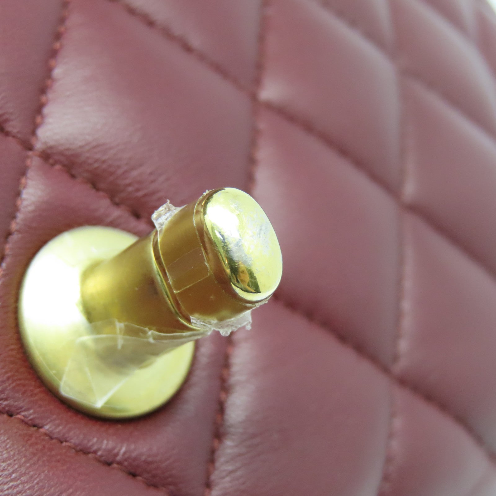 CHANEL 【清倉大減價】菱格羊皮皮革Classic Bag金扣鏈帶肩背袋粉紅色/酒紅色