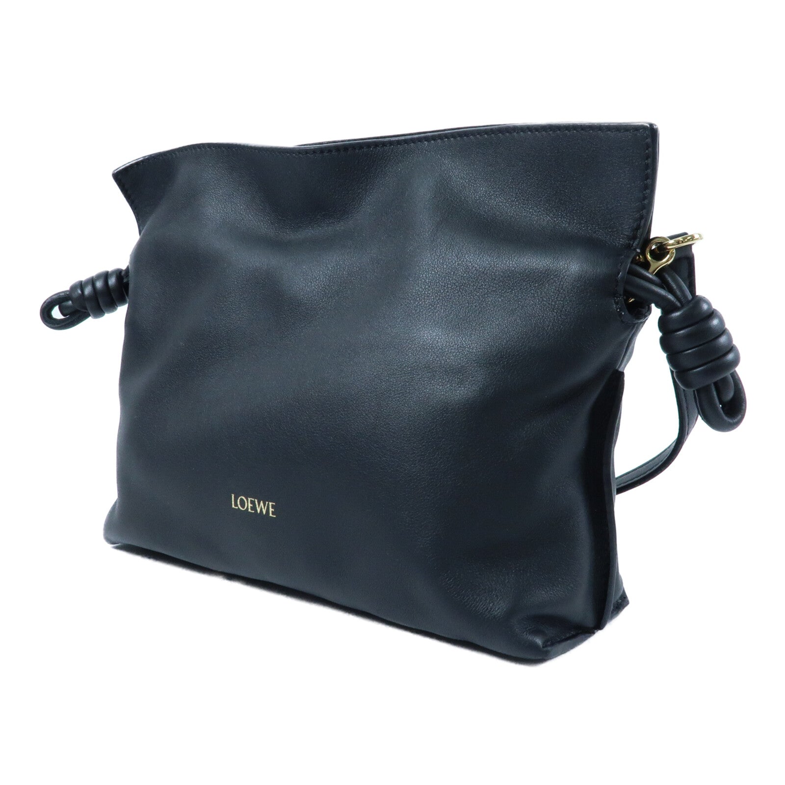 LOEWE 牛皮皮革Mini Flamenco Clutch金扣肩背袋