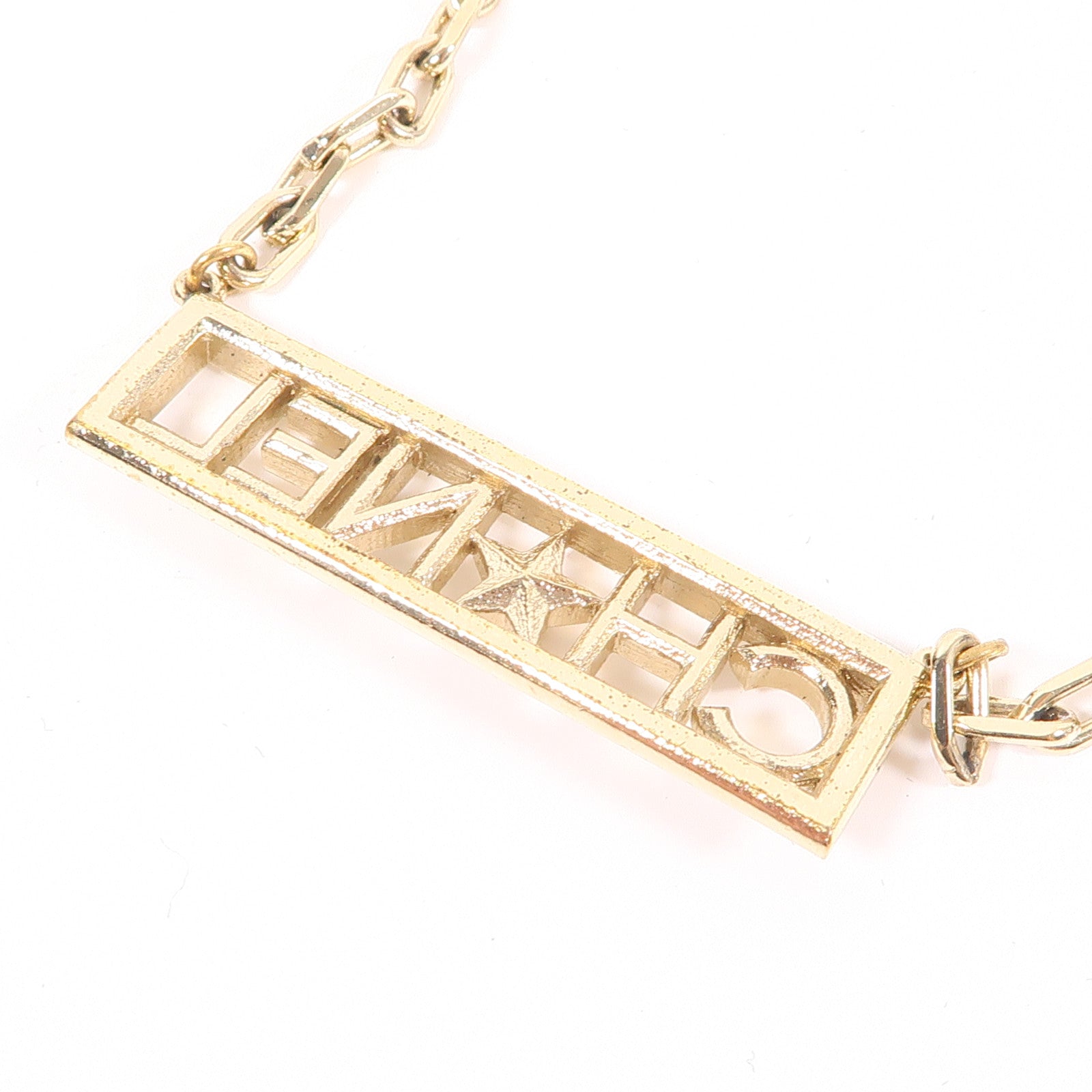 CHANEL CC Necklace A17C Metal Gold