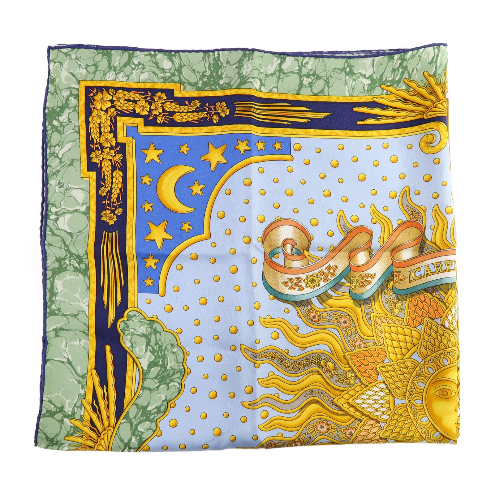 HERMES 絲質Scarf絲巾彩色