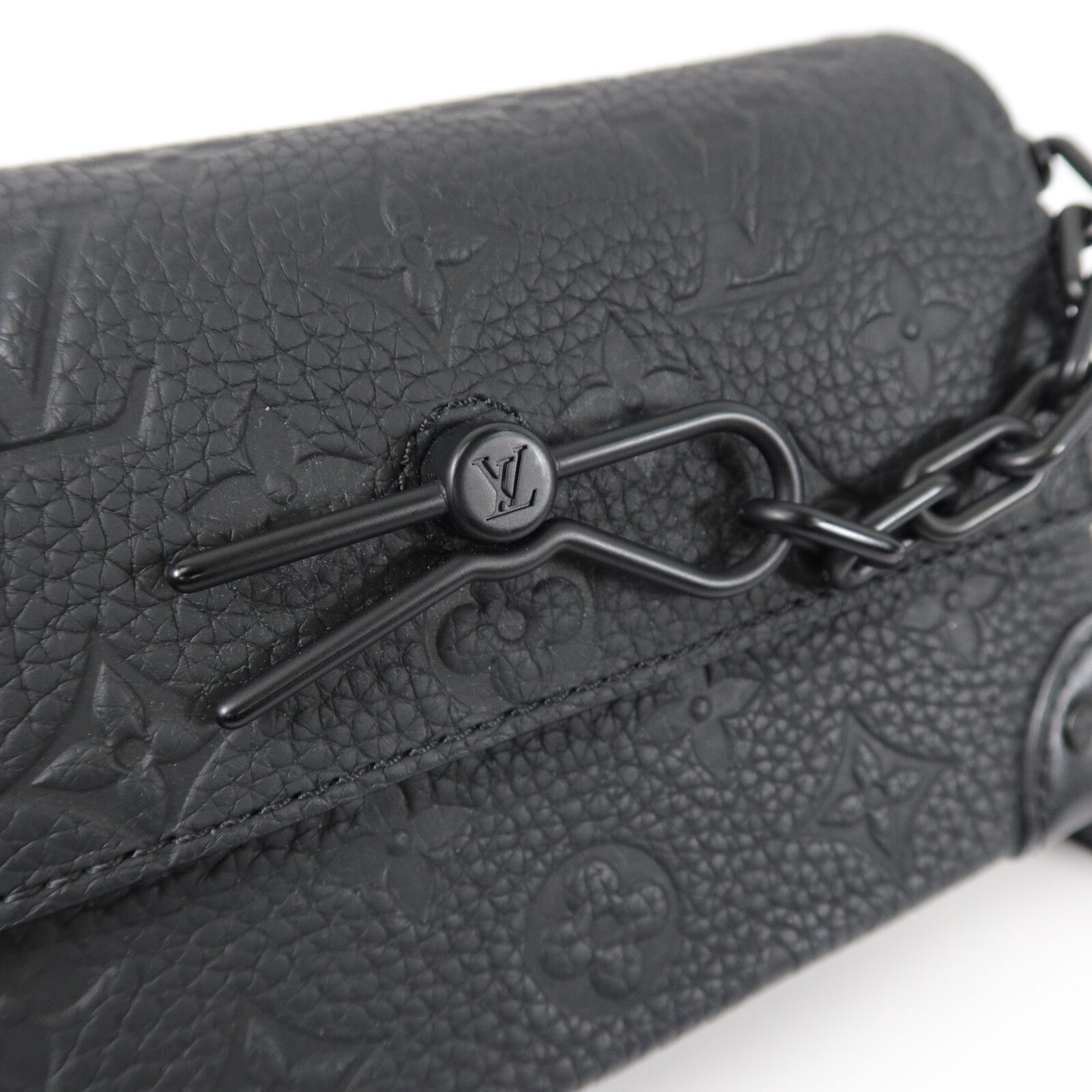 LOUIS VUITTON Monogram Taurillon Steamer Wearable Wallet扣肩背袋