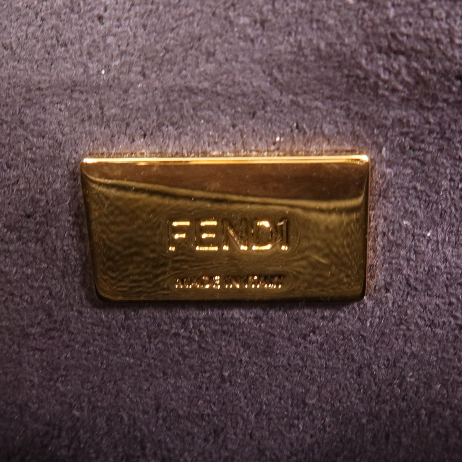 FENDI 牛皮皮革Mini Peekaboo金扣手挽肩背兩用袋