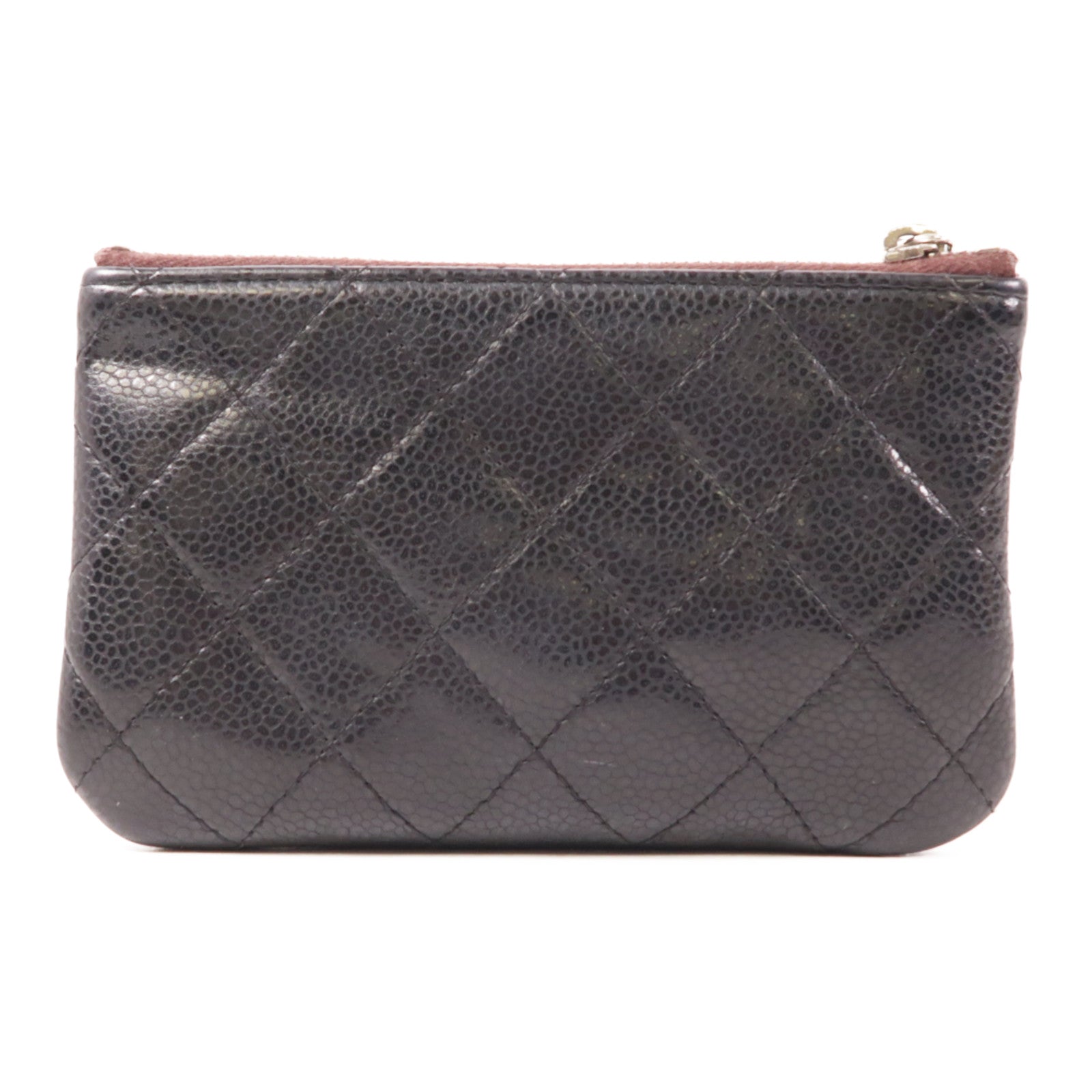 CHANEL 牛皮皮革Coin Case銀扣零錢包