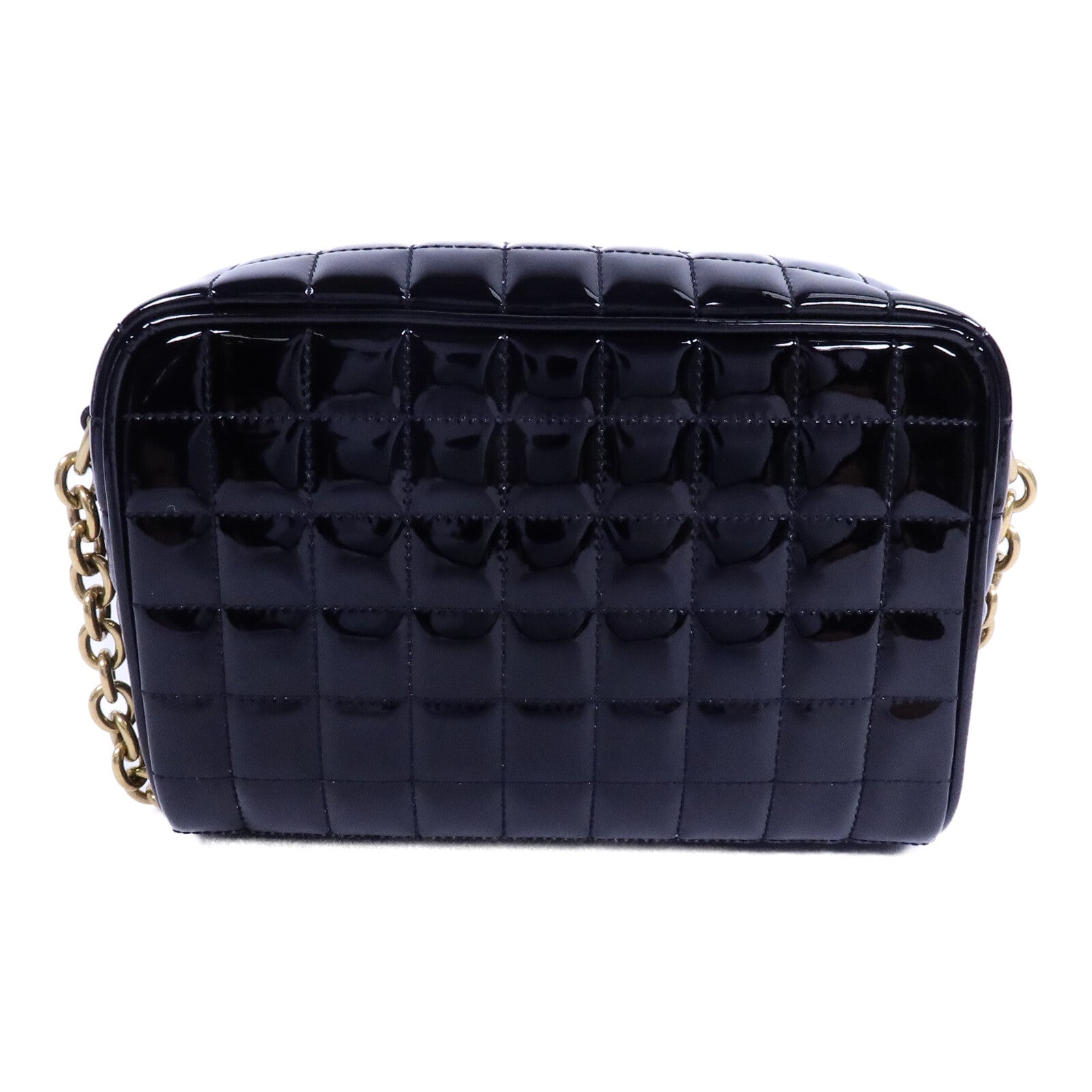 SAINT LAURENT 漆皮皮革Mini Cassandre Camera Bag鏈帶肩背袋