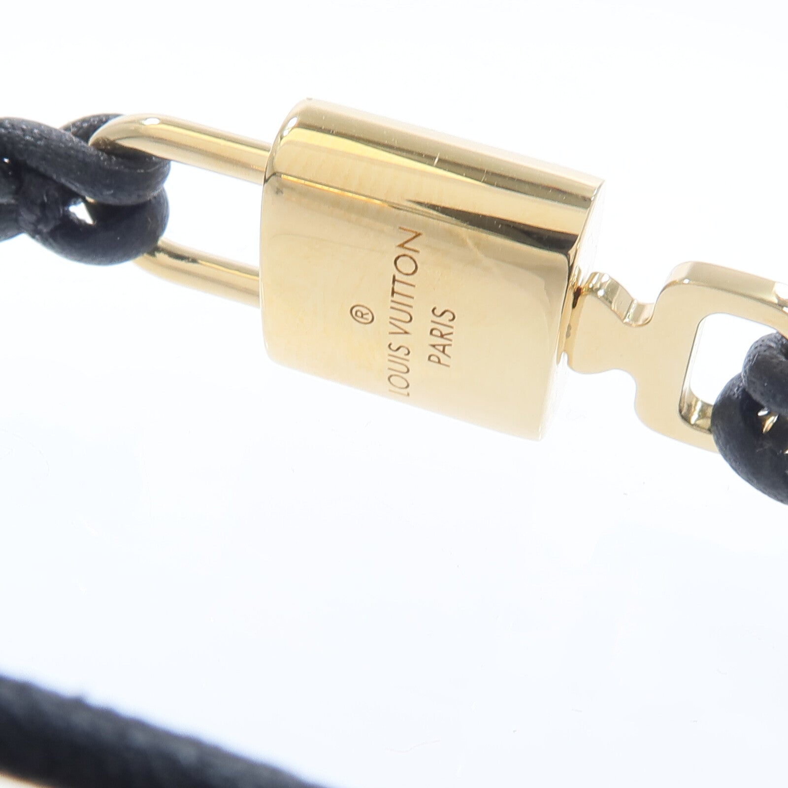 LOUIS VUITTON 金屬/牛皮皮革Padlock Bracelet手鏈