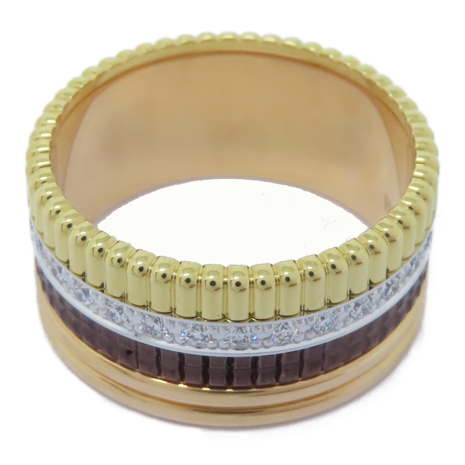 Boucheron 18K黃金/白金/玫瑰金Quatre Classique Ring戒指US#11.5