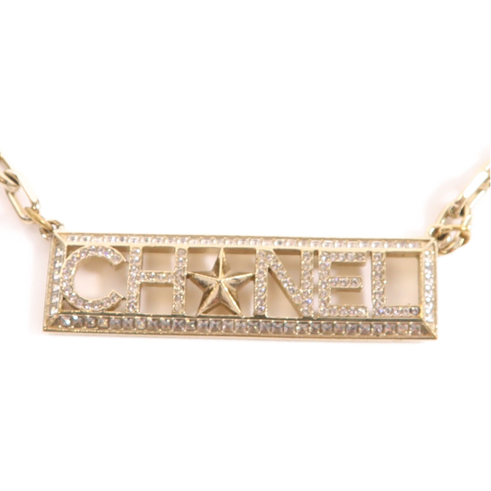 CHANEL CC Necklace A17C Metal Gold
