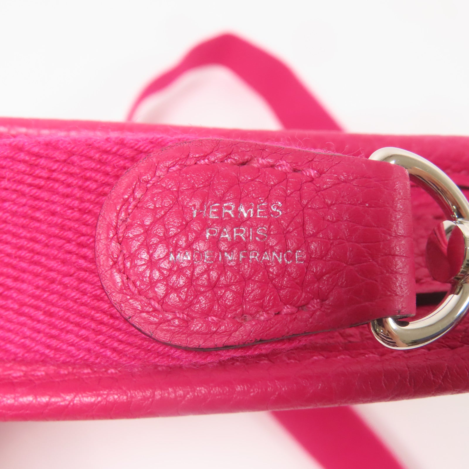 HERMES Clemence皮革Evelyne TPM銀扣肩背袋