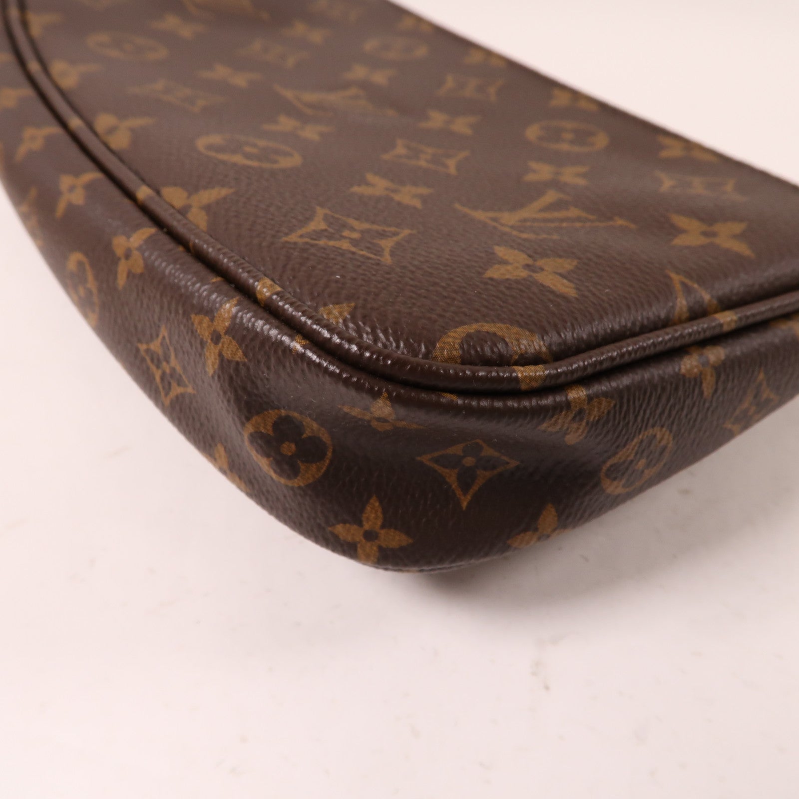 LOUIS VUITTON Monogram Multi Pochette Accessoires金扣手挽肩背兩用袋啡色