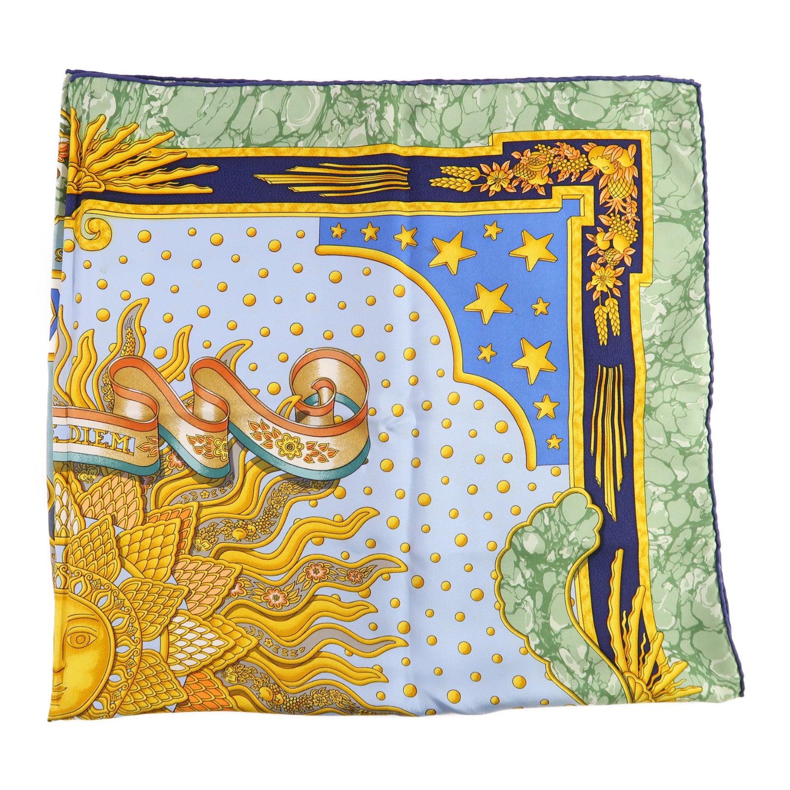 HERMES 絲質Scarf絲巾彩色