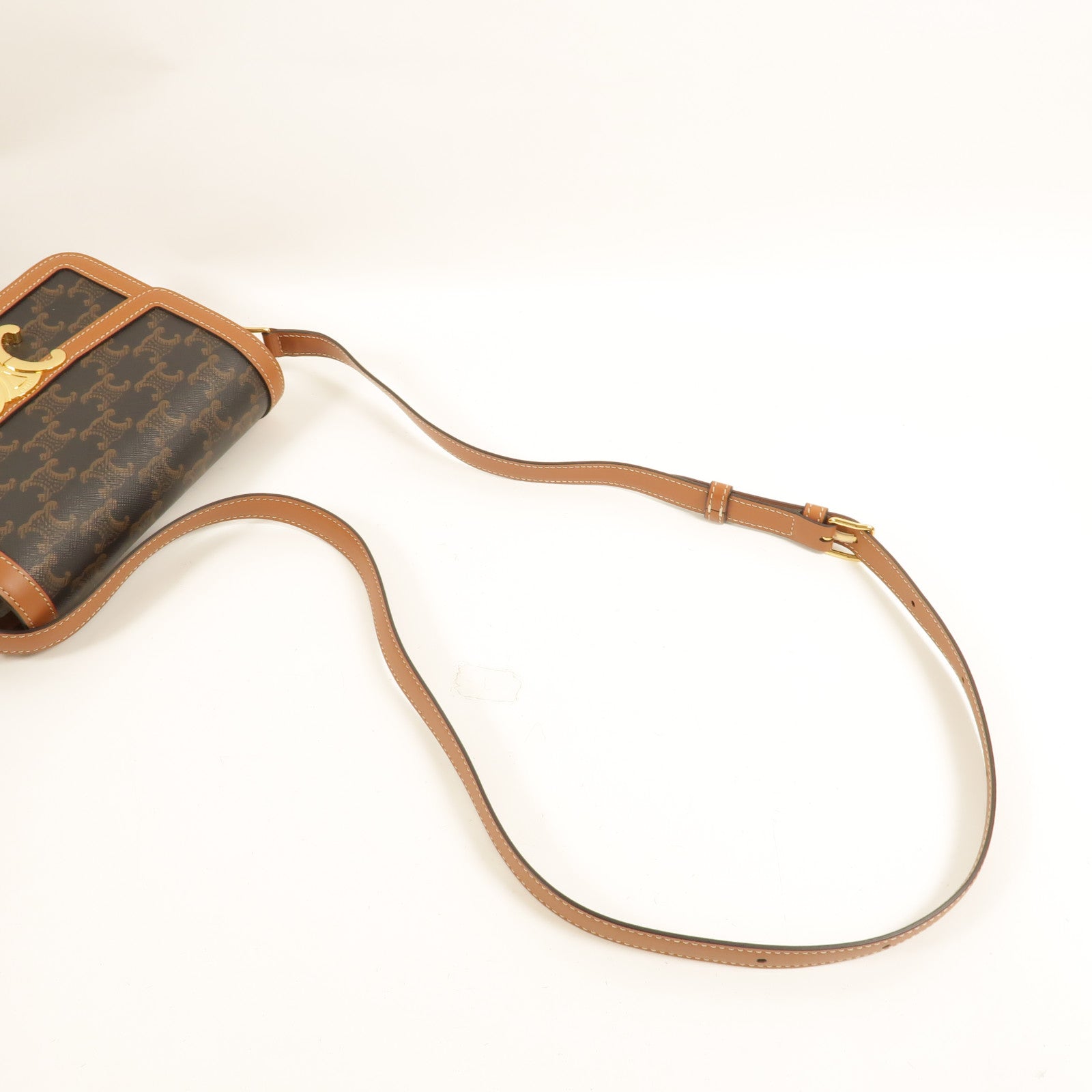 CELINE 塗層帆布Classique Triomphe Teen肩背袋