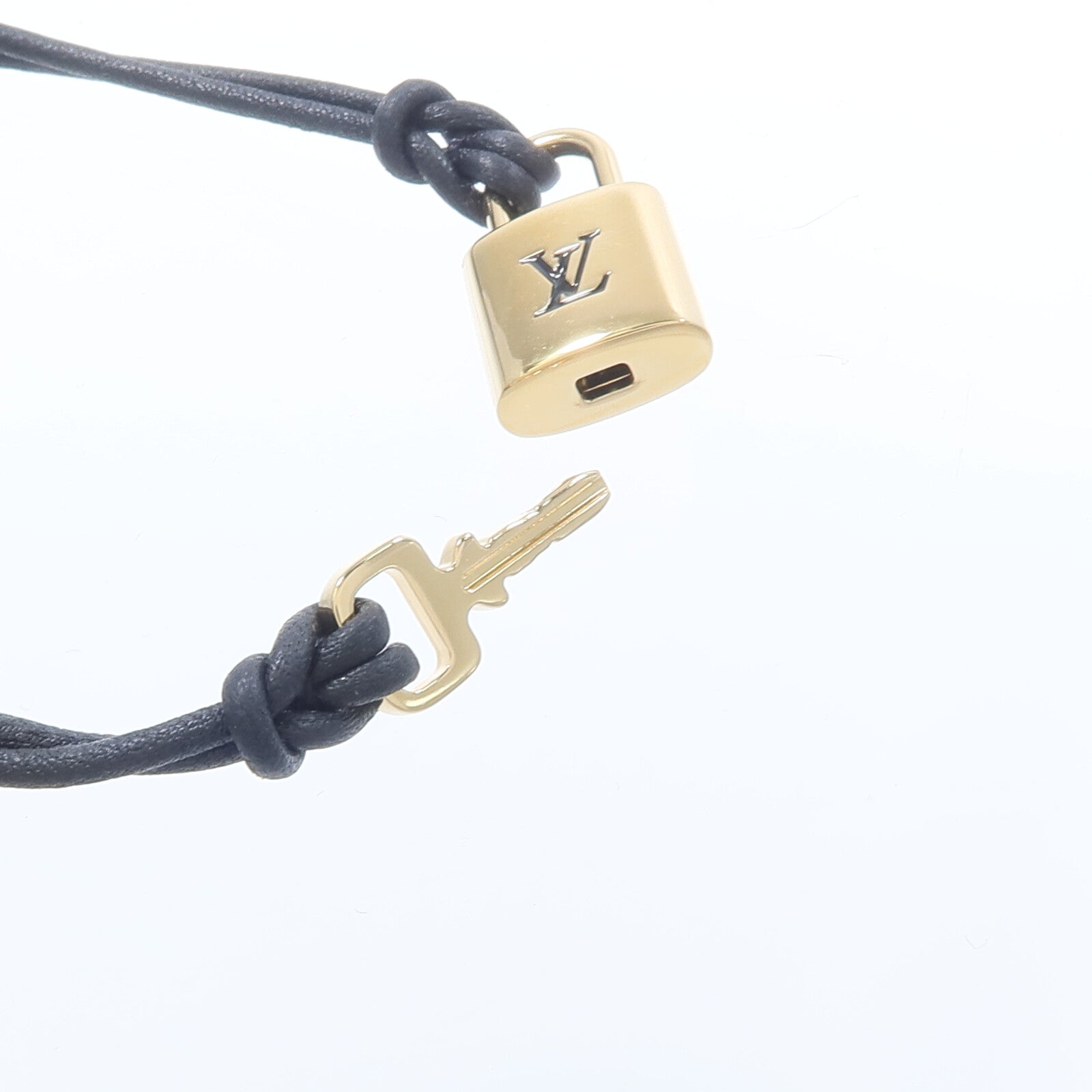 LOUIS VUITTON 金屬/牛皮皮革Padlock Bracelet手鏈