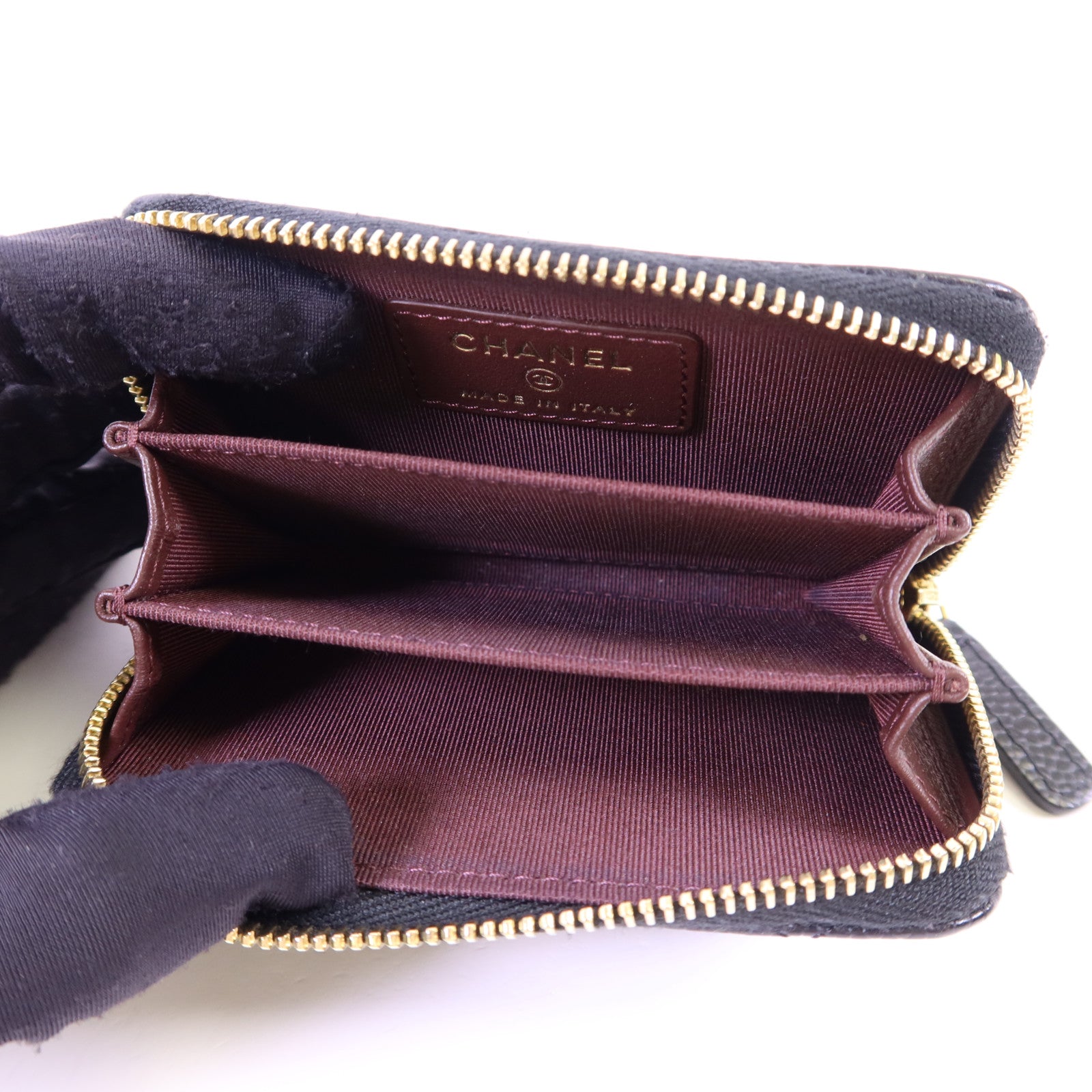 CHANEL 牛皮皮革Card Case金扣卡片套