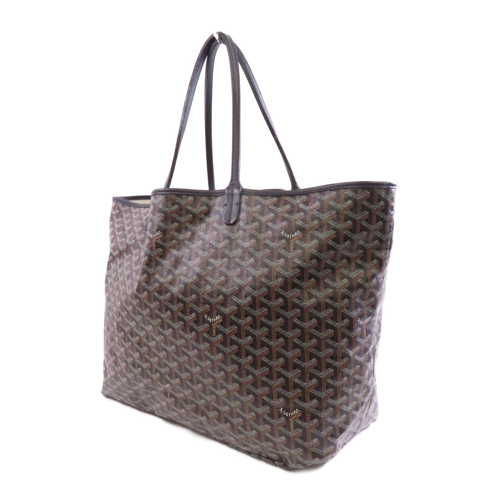 GOYARD 塗層帆布Saint Louis GM手挽袋黑色/棕色/白色