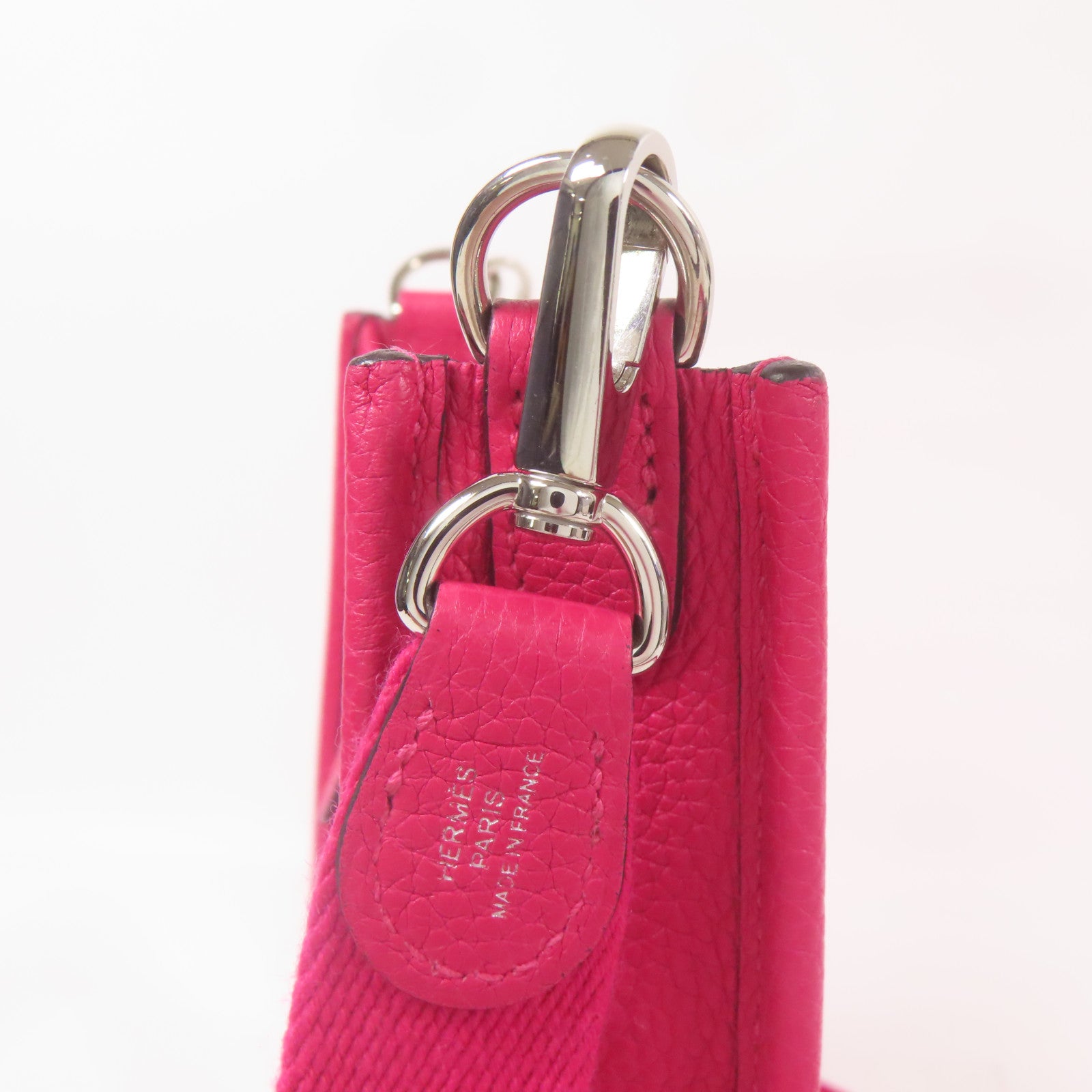 HERMES Clemence皮革Evelyne TPM銀扣肩背袋