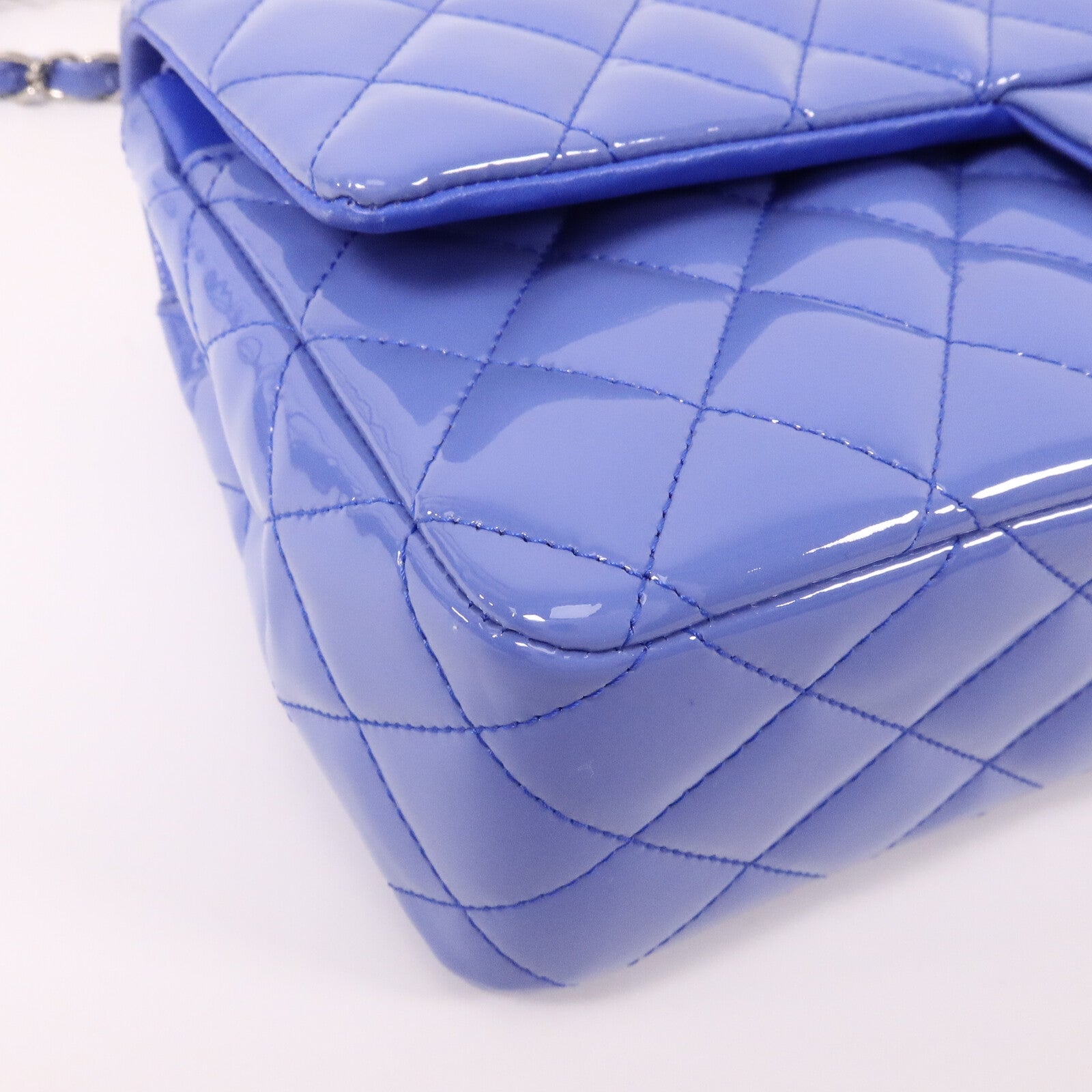 CHANEL 漆皮皮革Classic 25鏈帶手挽肩背兩用袋