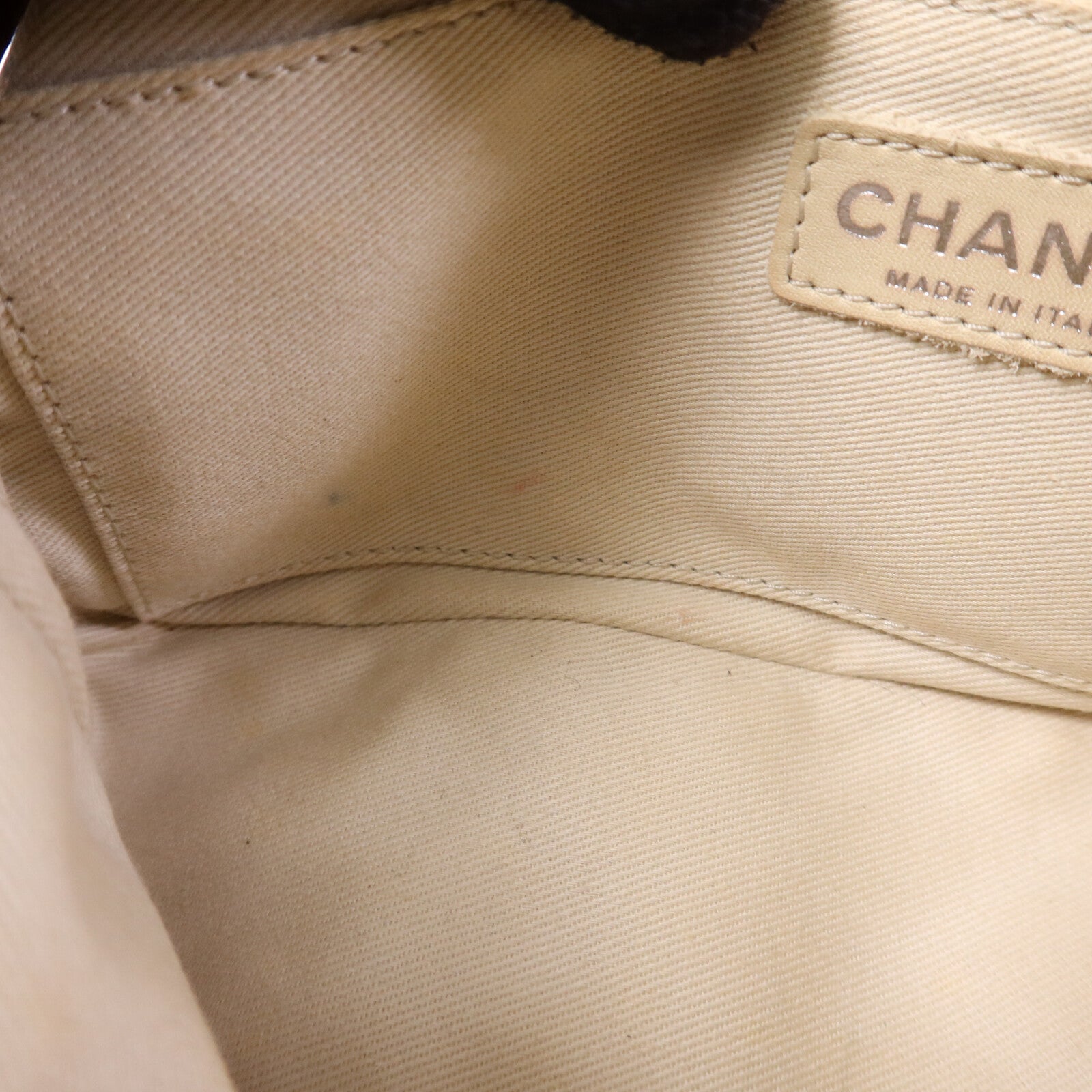 CHANEL 牛皮皮革Chain Shoulder Bag銀扣鏈帶肩背袋