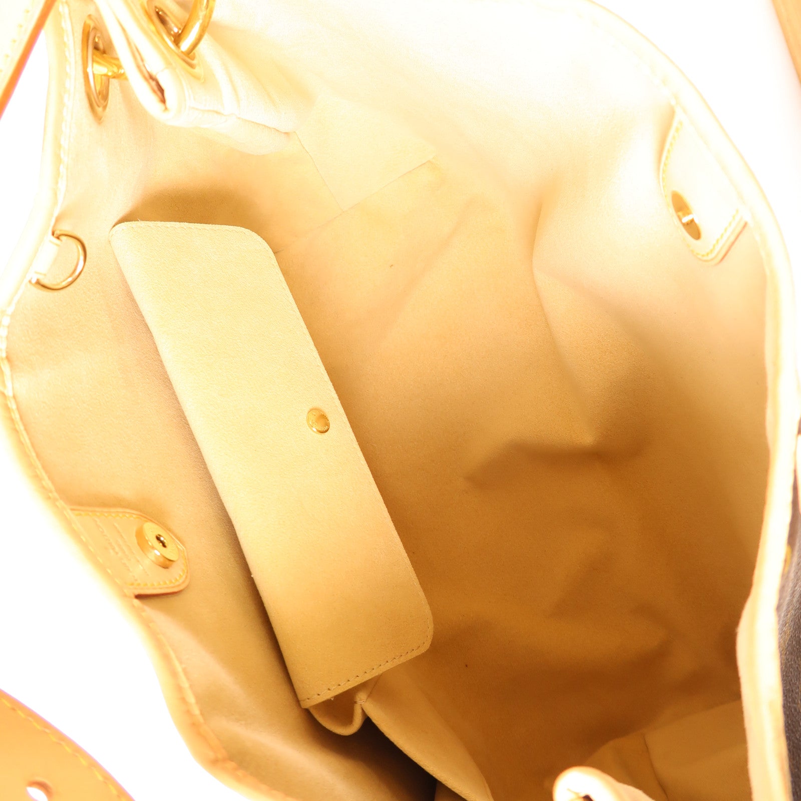 LOUIS VUITTON Monogram Galliera PM金扣肩背袋啡色