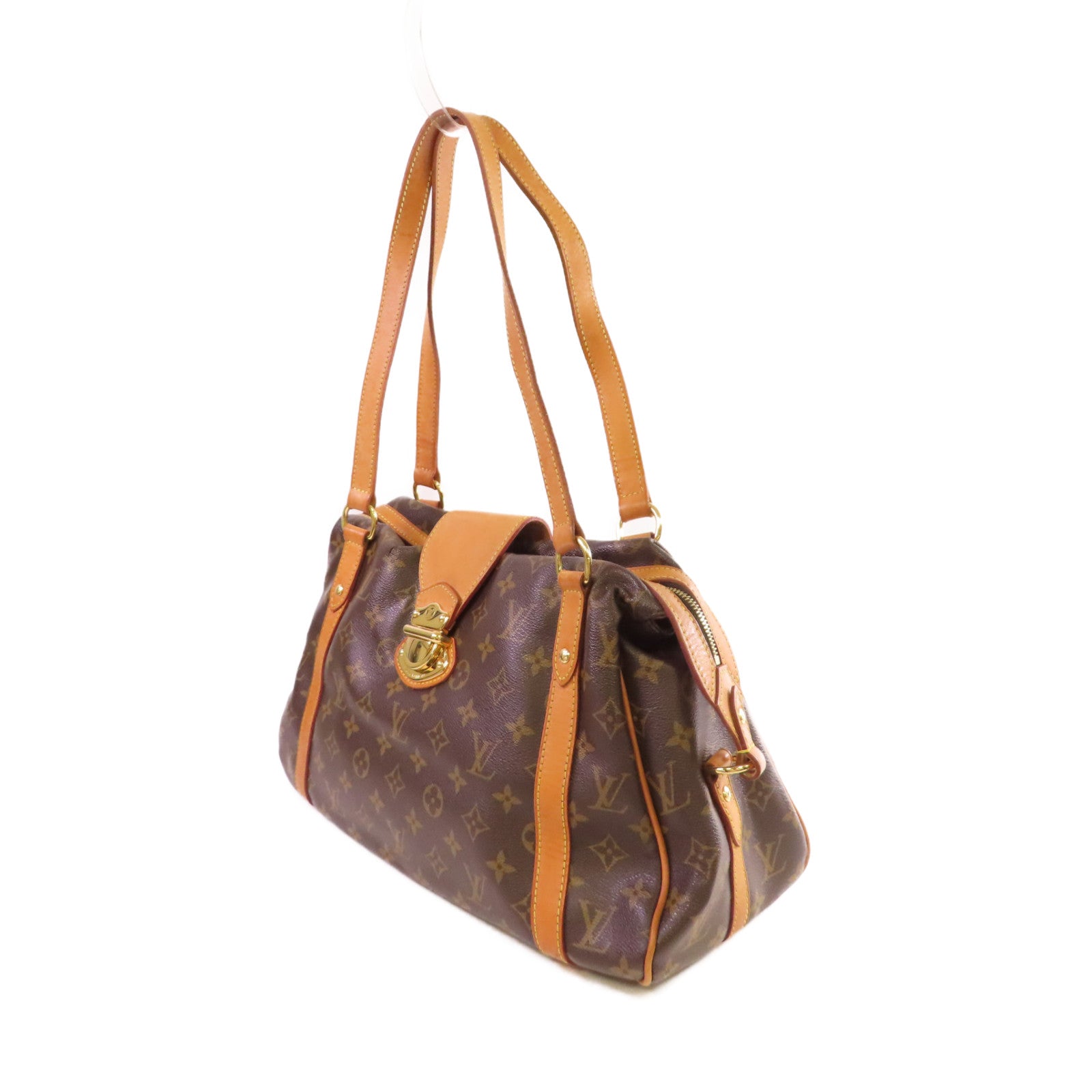 LOUIS VUITTON 【激減優惠】Monogram Stresa PM Shoulder Bag金扣肩背袋啡色