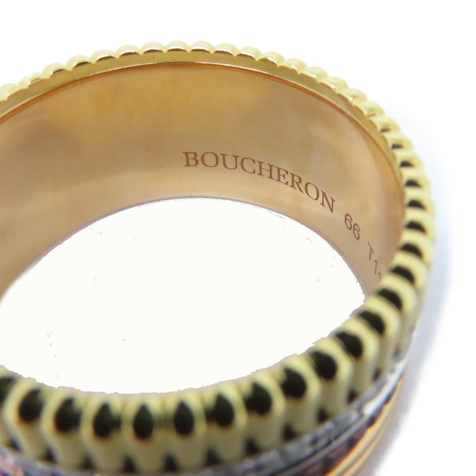 Boucheron 18K黃金/白金/玫瑰金Quatre Classique Ring戒指US#11.5