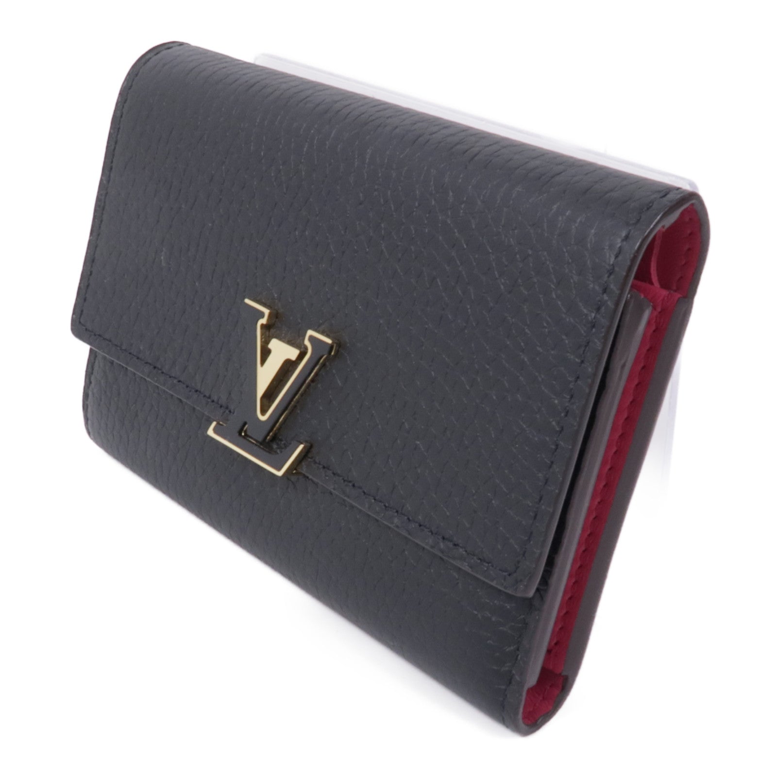LOUIS VUITTON Taurillon Capucines Compact Wallet錢包