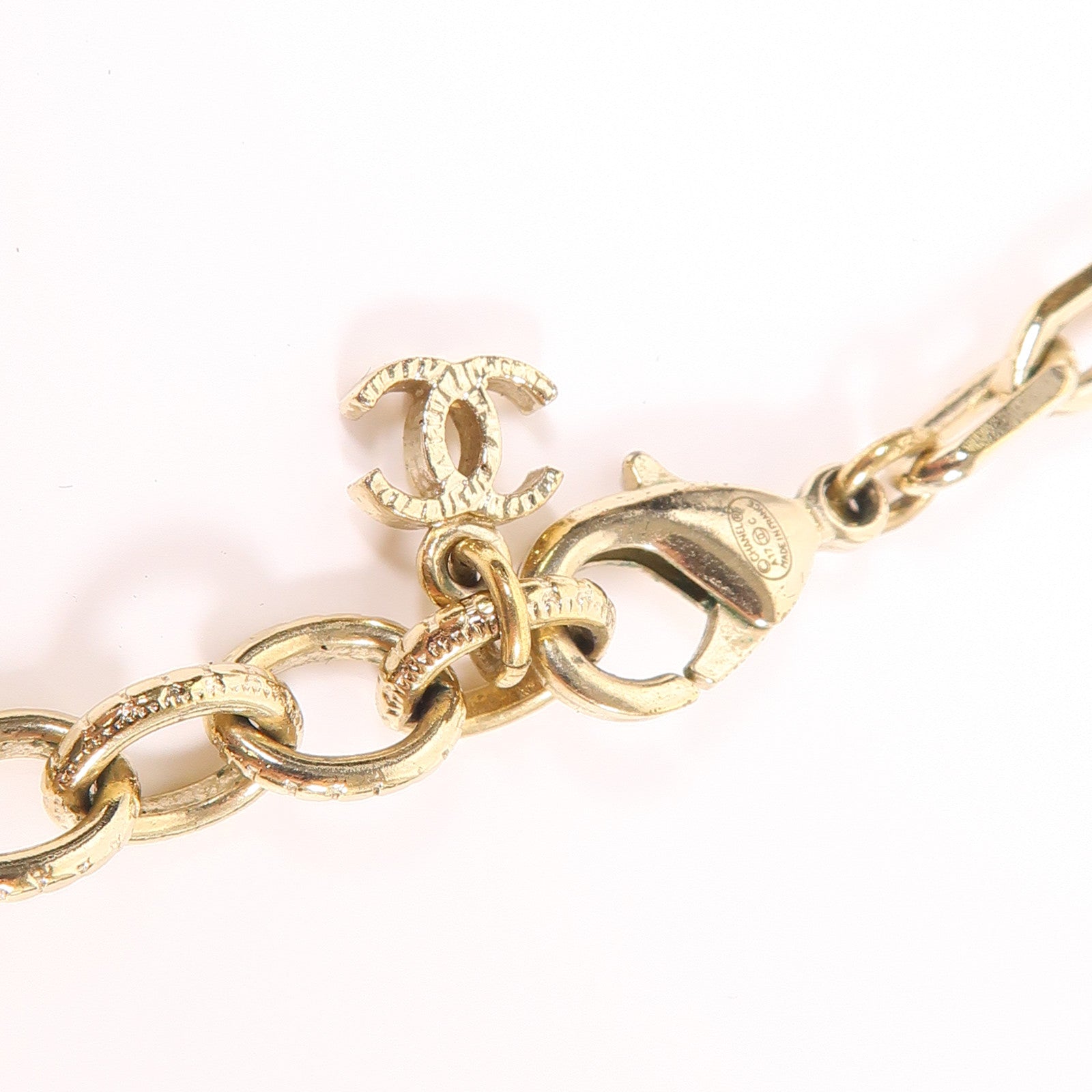 CHANEL CC Necklace A17C Metal Gold