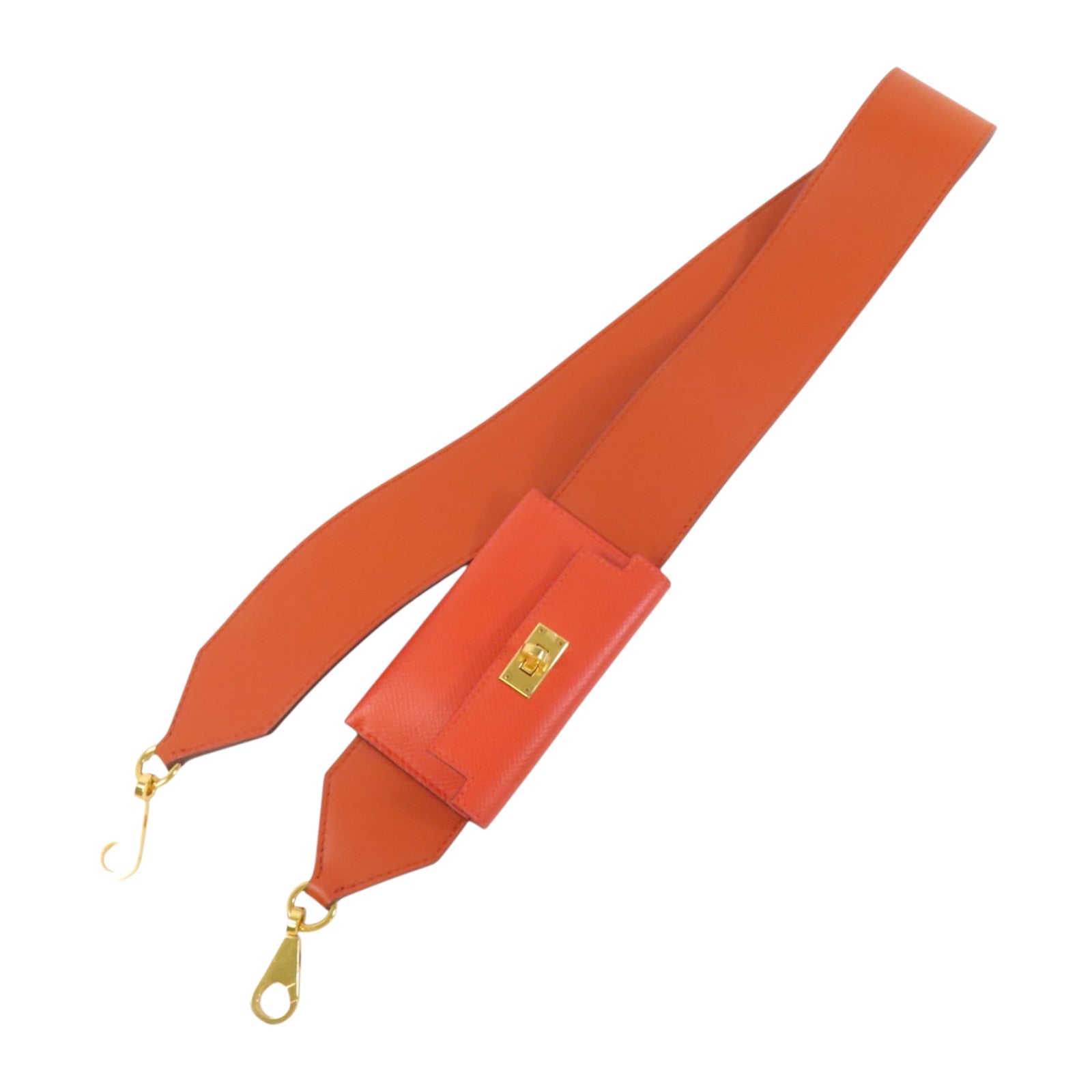 HERMES Epsom皮革Kelly Pocket Bag Strap金扣肩帶