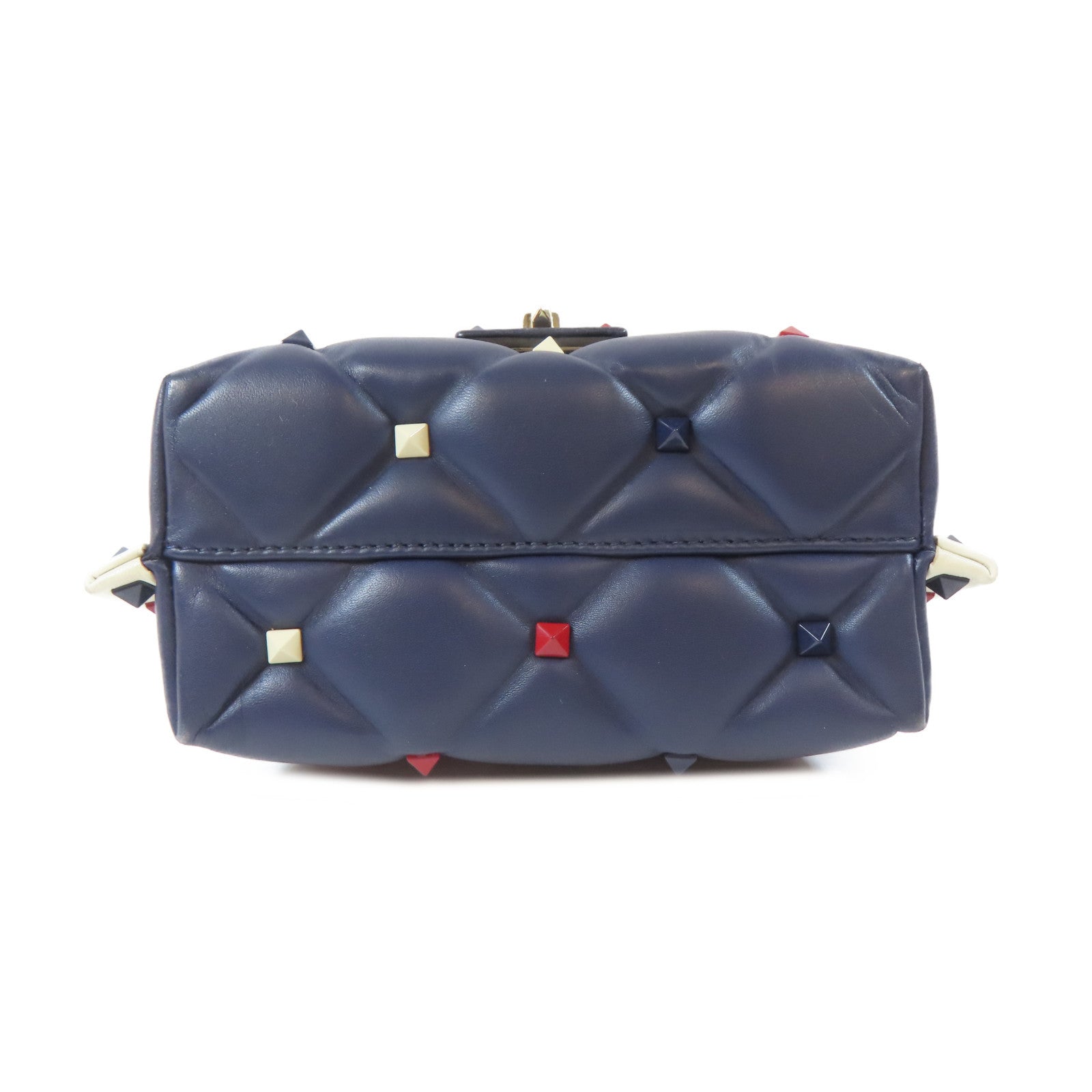 Valentino 牛皮皮革2 Way Shoulder Bag銀扣手挽肩背兩用袋藍色/紅色/白色