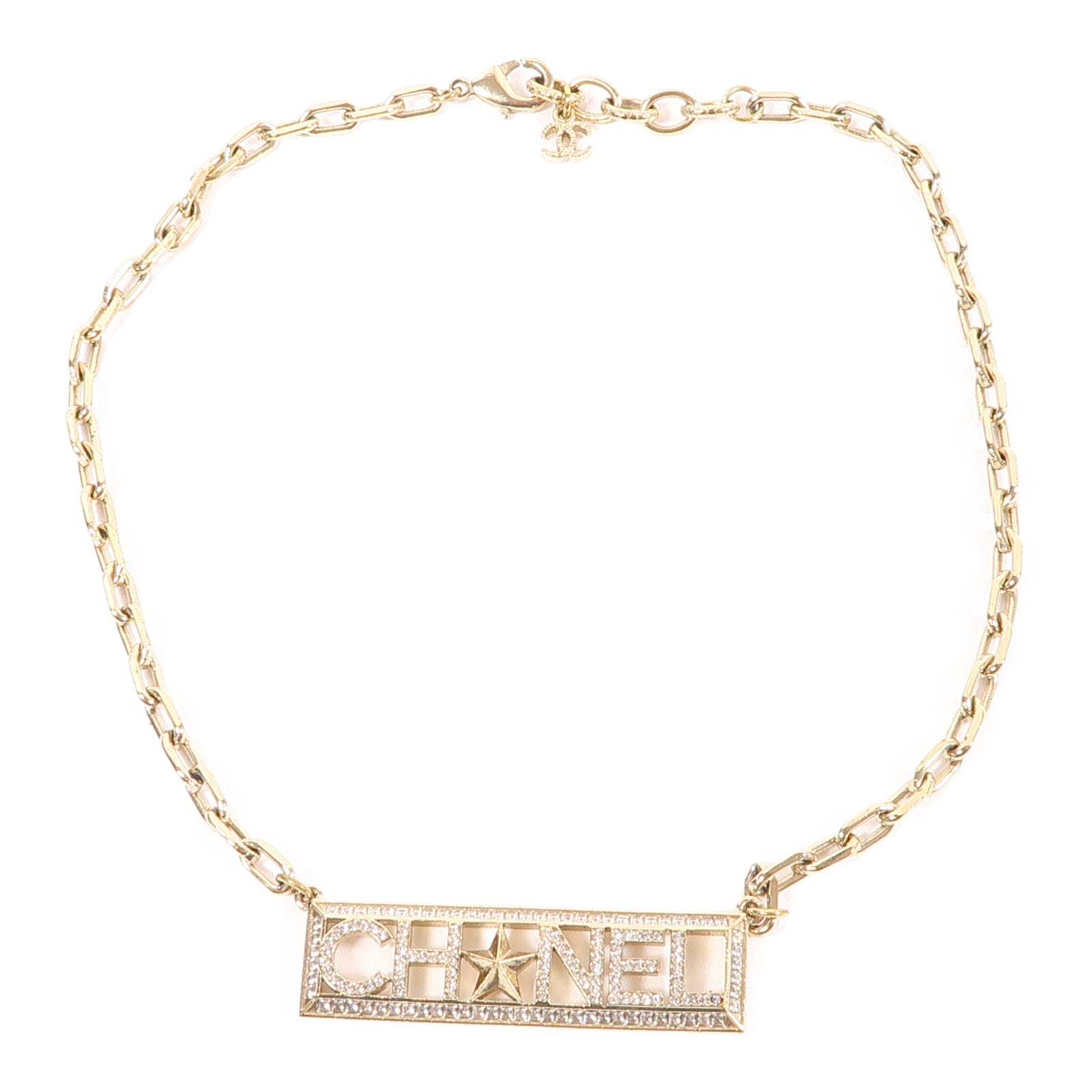 CHANEL CC Necklace A17C Metal Gold