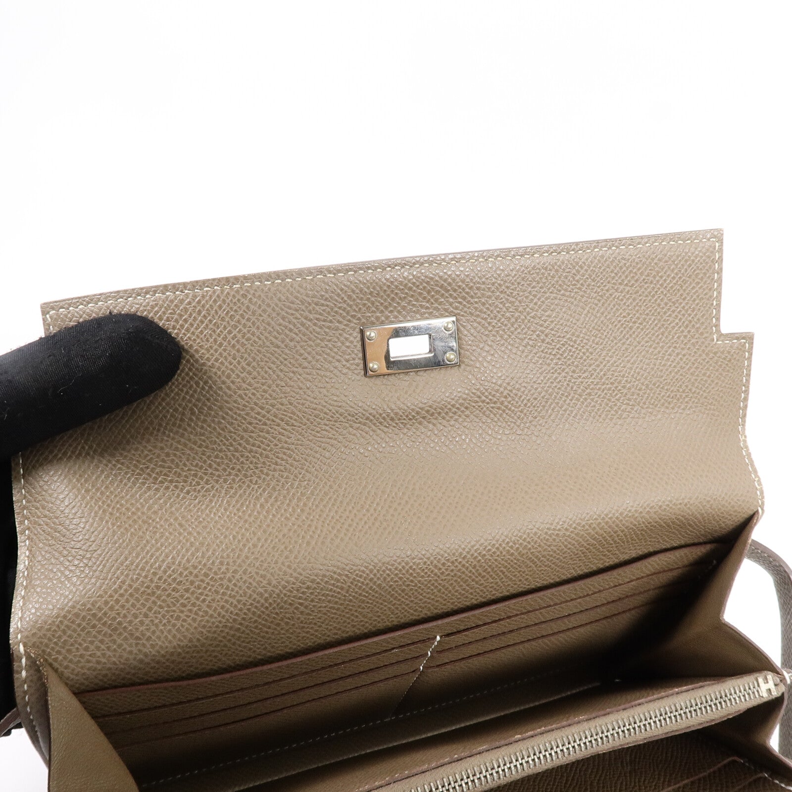 HERMES Epsom皮革Kelly Wallet長錢包