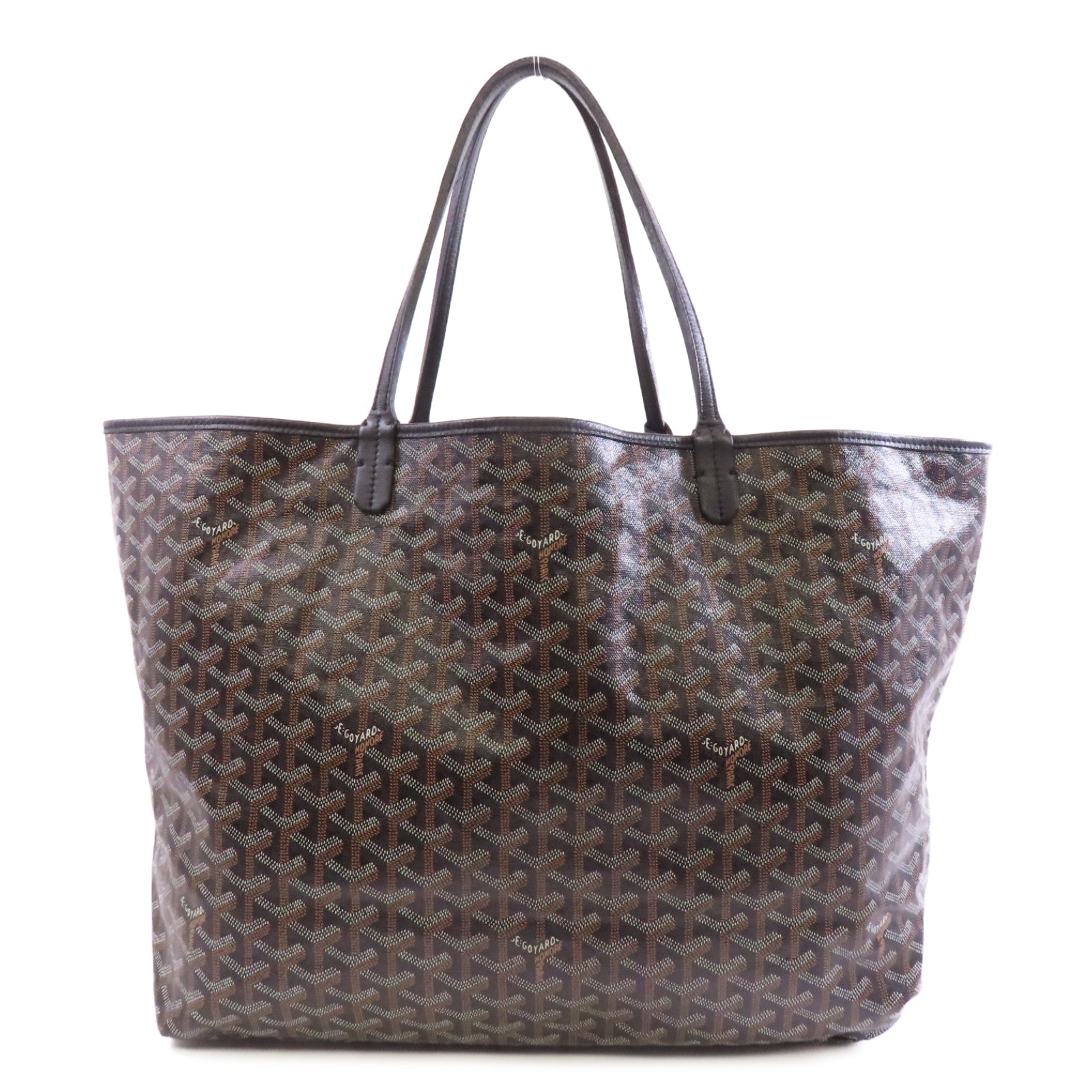 GOYARD 塗層帆布Saint Louis GM手挽袋黑色/棕色/白色
